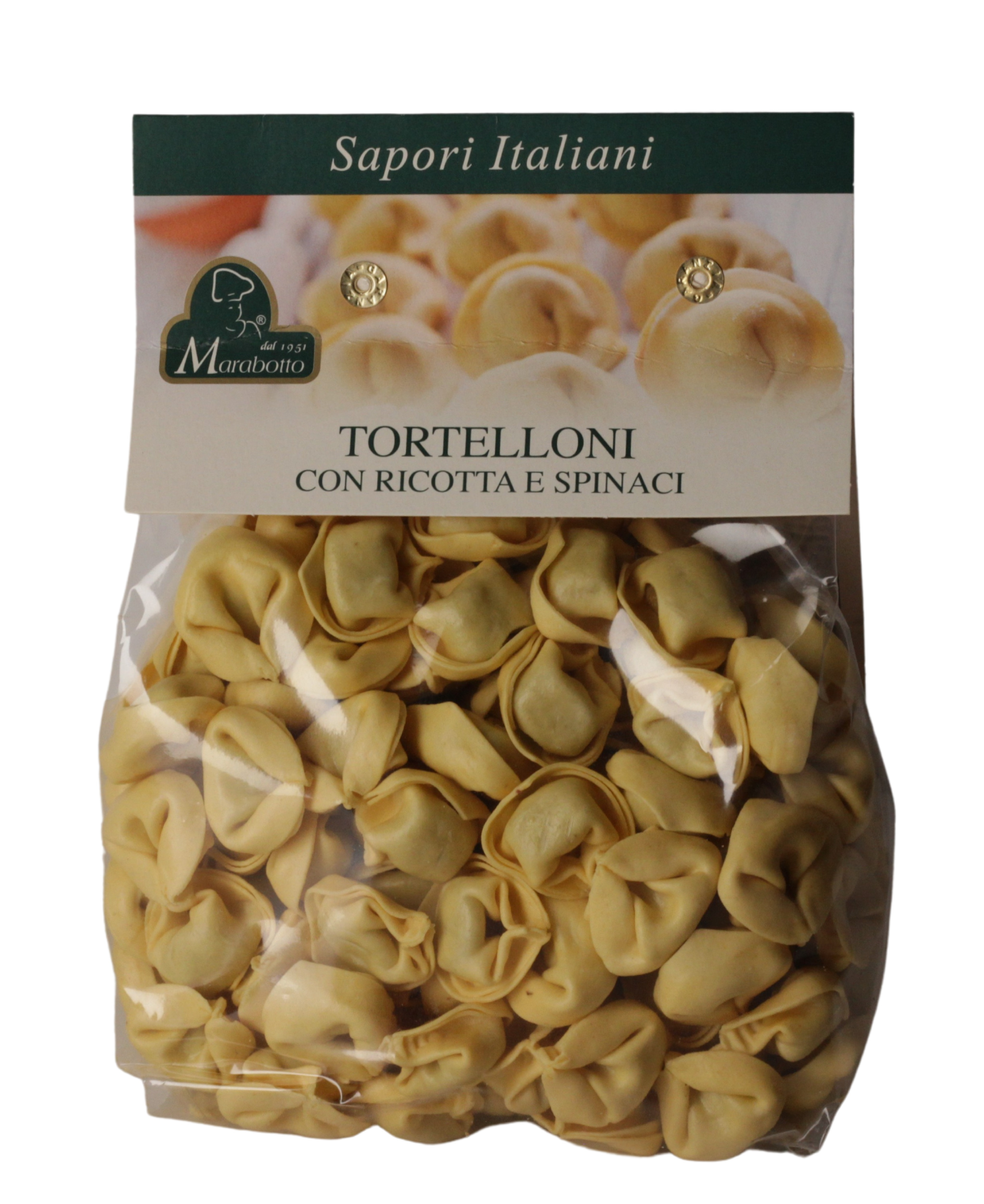 Marabotto, Tortelloni con Ricotta e Spinaci 500 g, Pasta, 0,5 kg