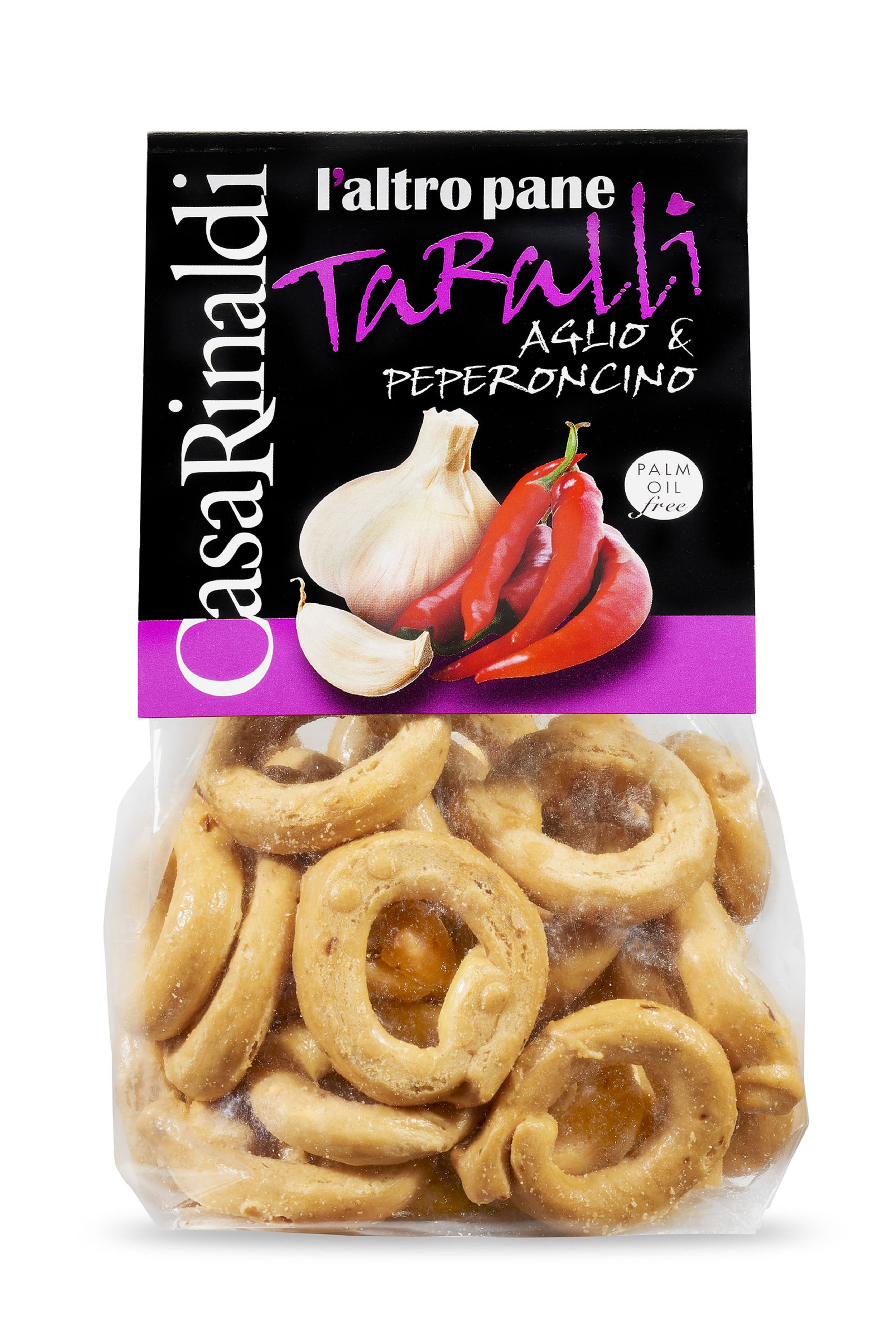 Casa Rinaldi, Taralli Aglio e Peperoncino 200 g, Brot & Knabbern, 0,2 kg