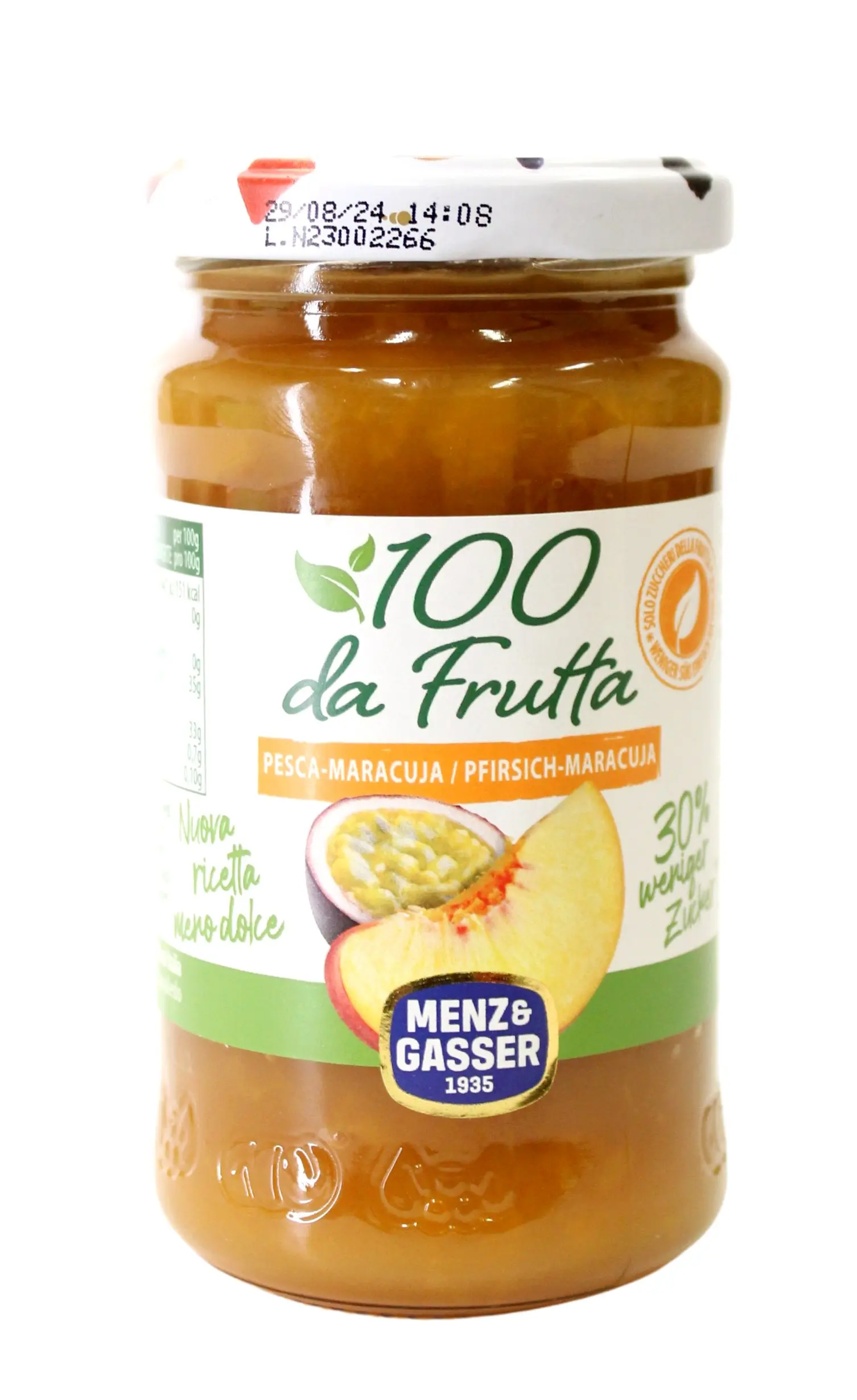 100 % da Frutta Pesca e Maracuja 240 g 100 % da Frutta Pesca e Maracuja 240 g