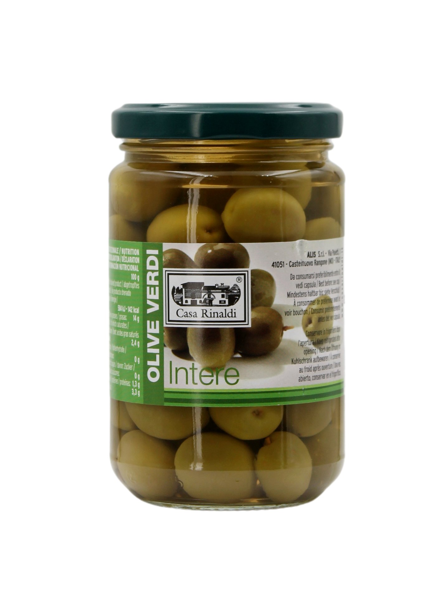 Casa Rinaldi, Olive Verdi Intere 310 g, Antipasti, 0,17 kg