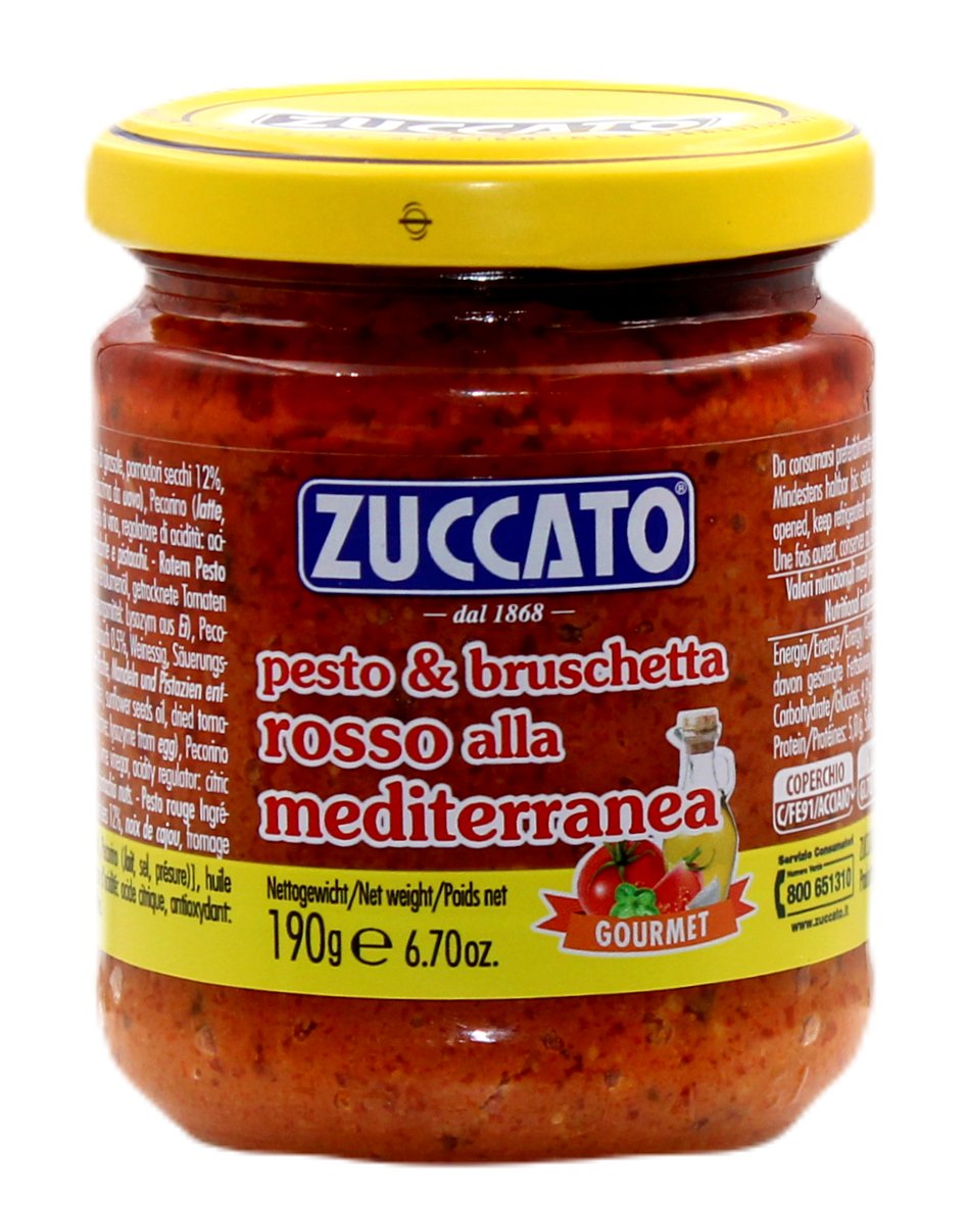 (18,89 €/kg) ZUCCATO Pesto & Bruschetta Rosso alla Mediterranea 190 g