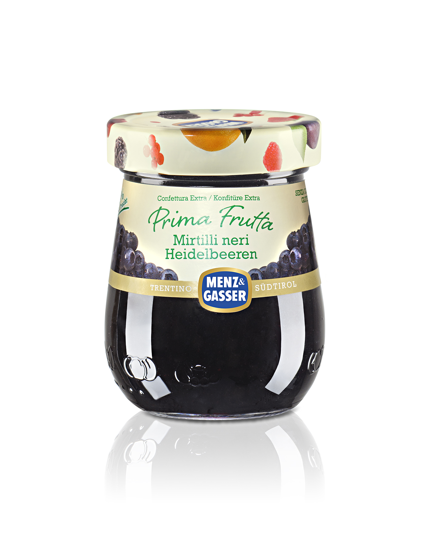(10,85 €/kg) Menz & Gasser Confettura Prima Frutta Mirtilli Neri 340 g