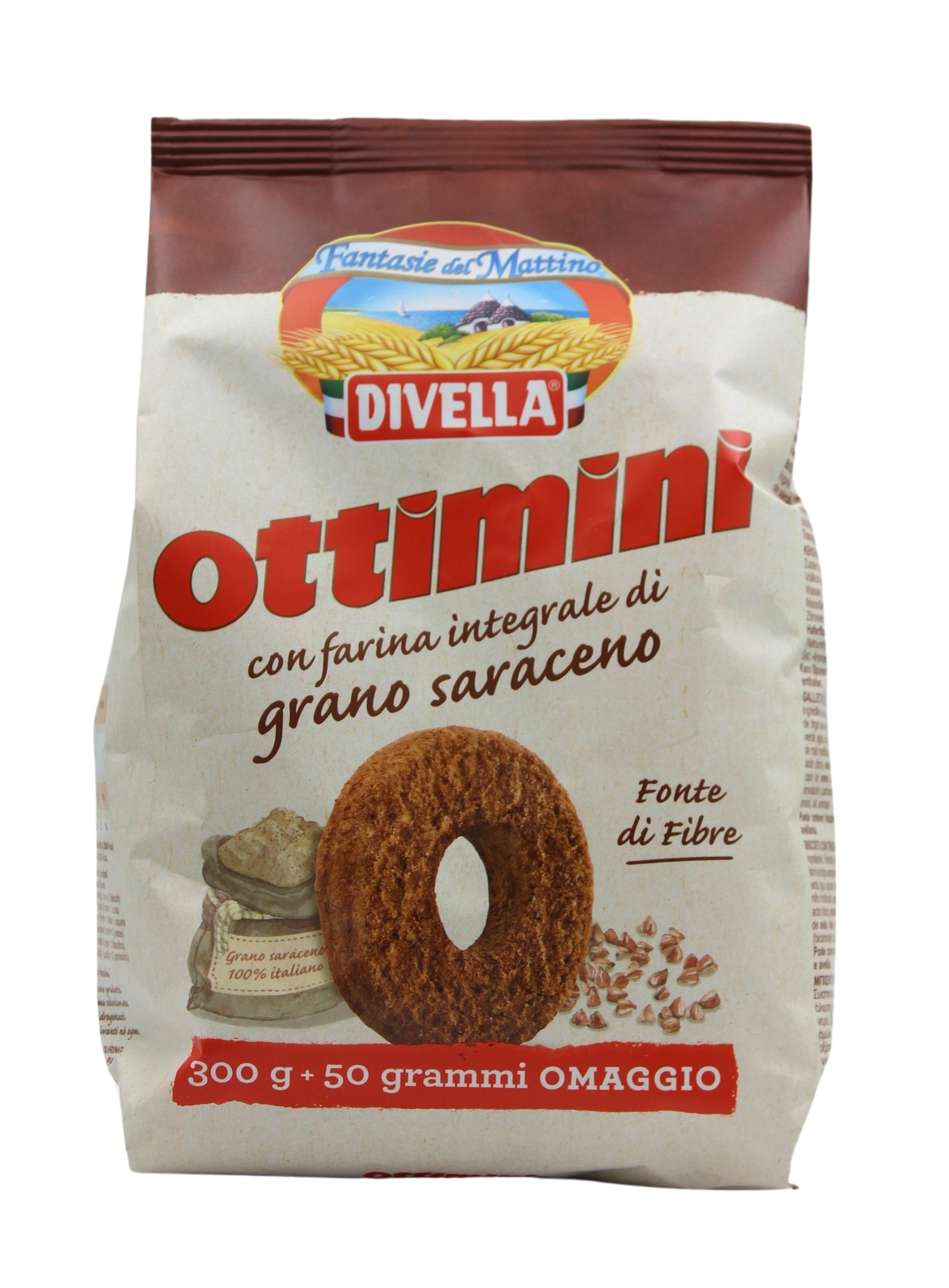 Divella, Ottimini con Farina Integrale di Grano Saraceno 350 g, Süßwaren, 0,35 kg