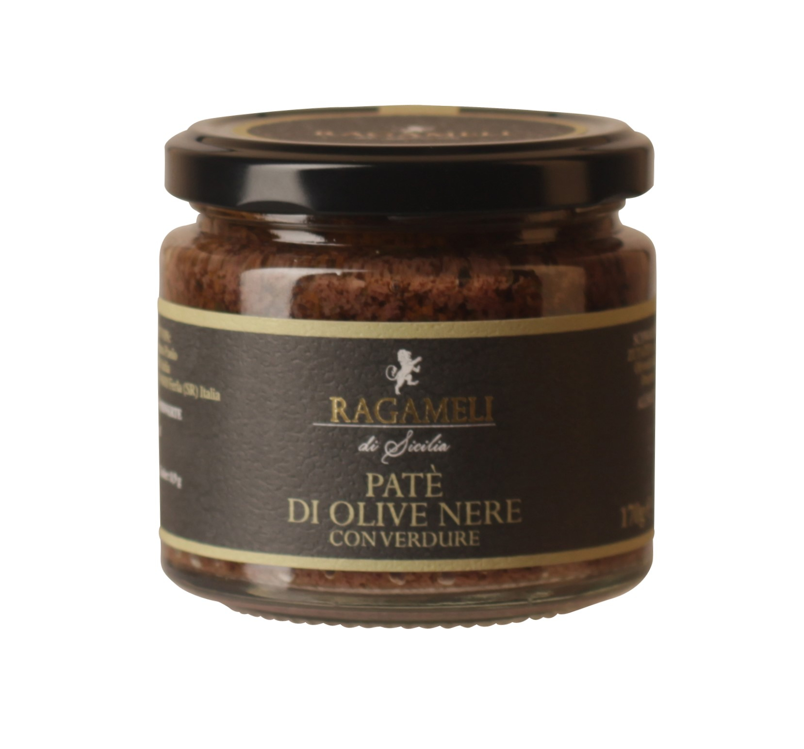Ragameli, Paté di Olive Nere Con Verdure, Antipasti, 0,17 kg