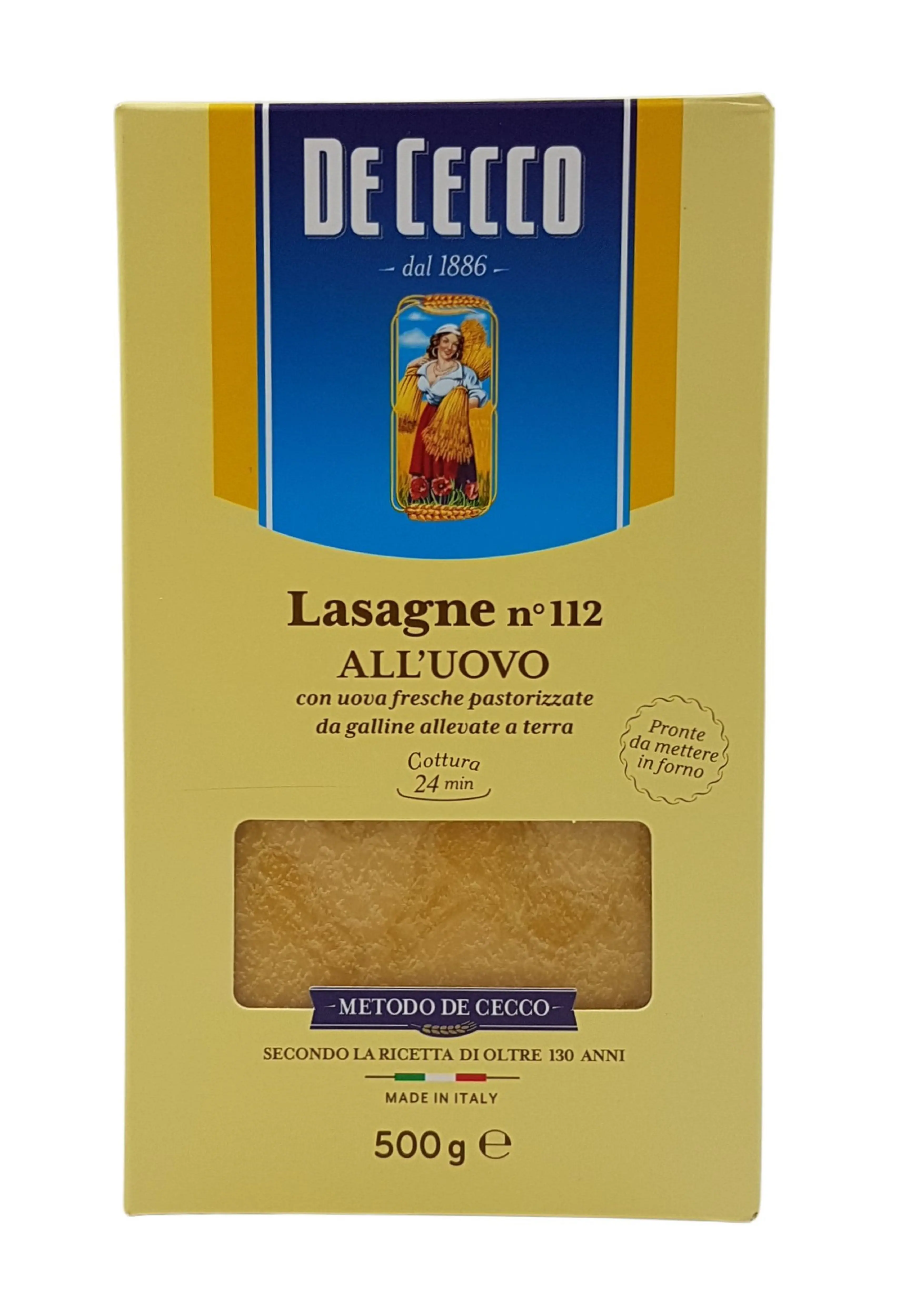 Lasagne all'Uovo N°112 500 g Lasagne all'Uovo N°112 500 g