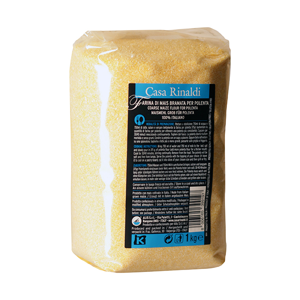 Casa Rinaldi, Farina di Mais Bramata per Polenta, Polenta, 1 kg