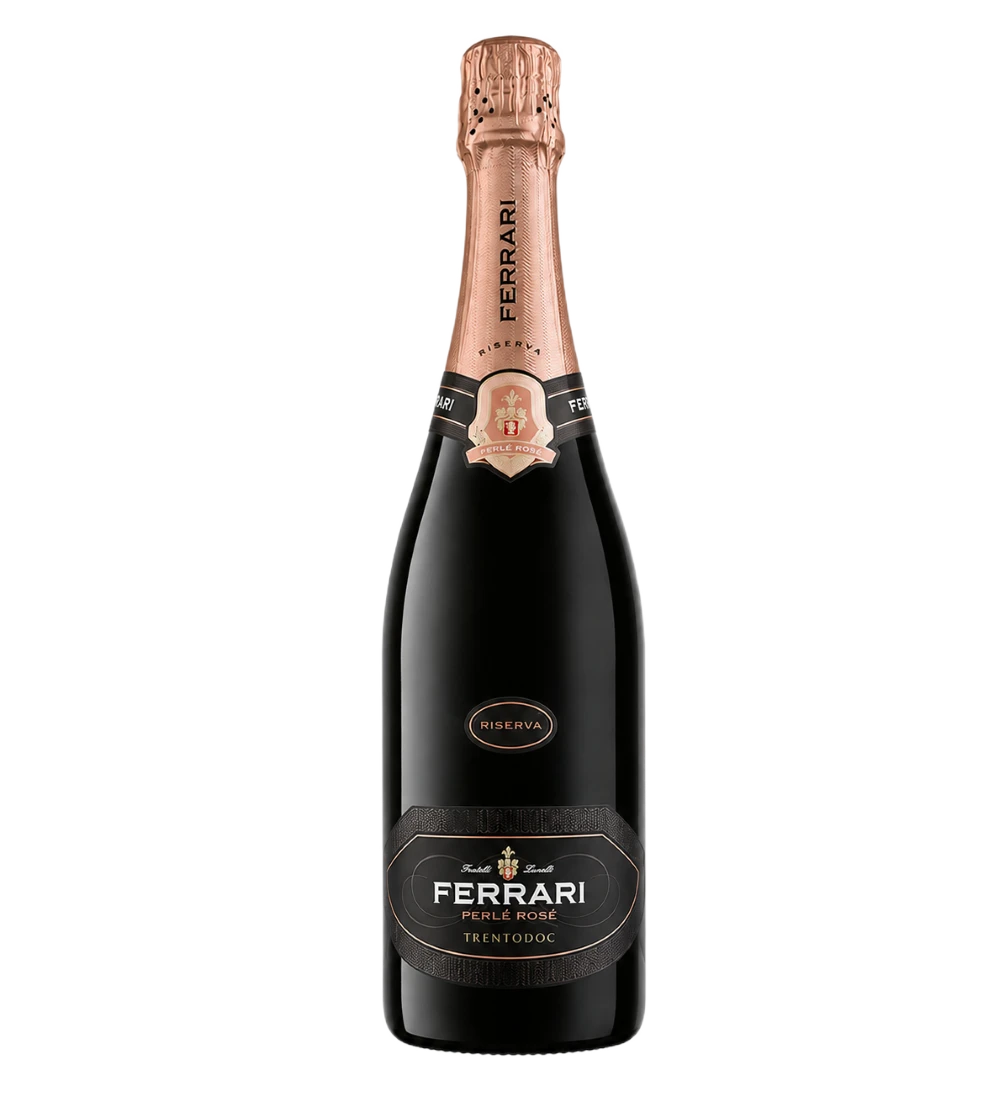 Ferrari Perlé Rosé Riserva Trentodoc im Geschenkkarton