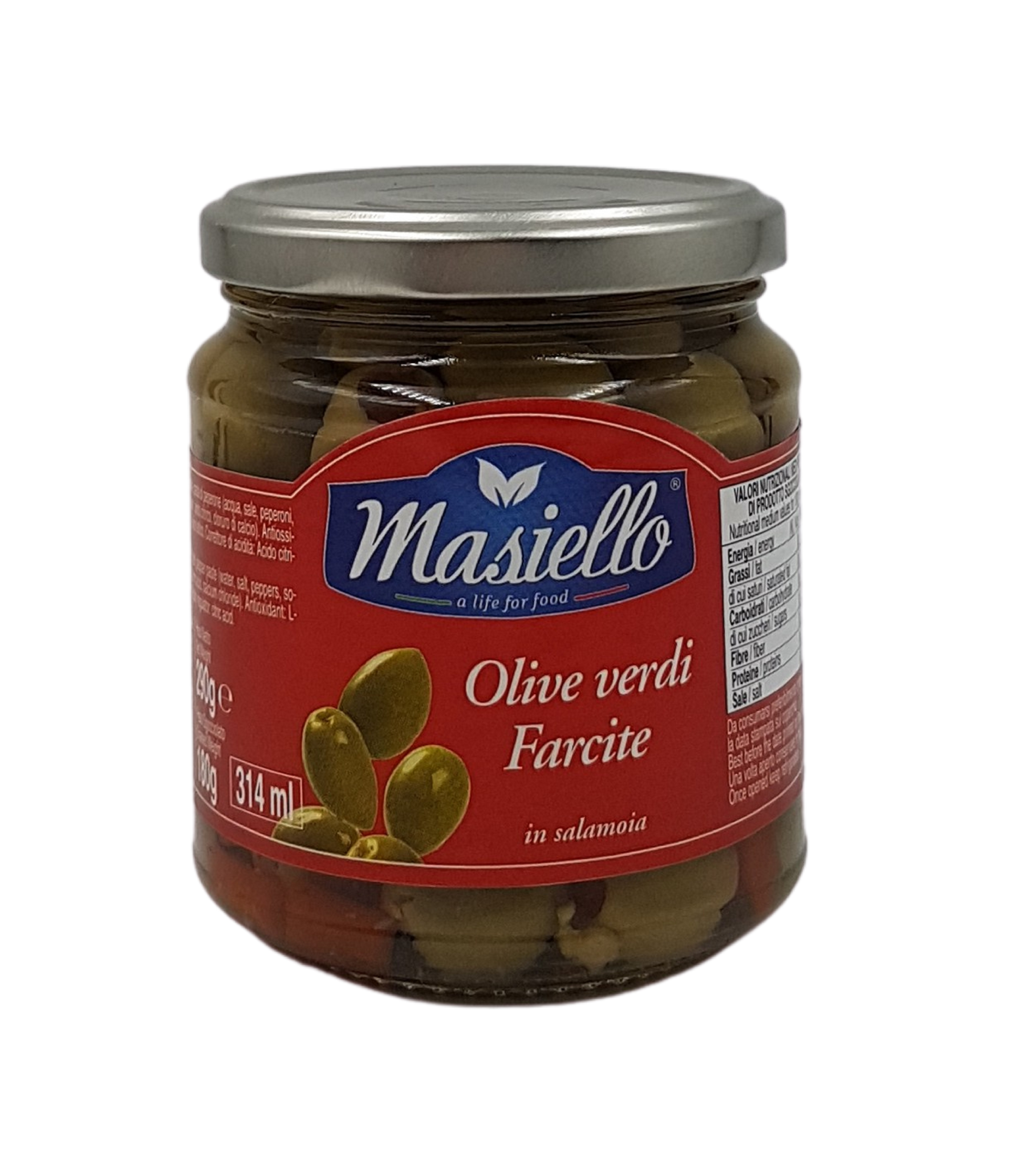 (15,50 €/kg) Masiello Olive verdi Farcite 290 g
