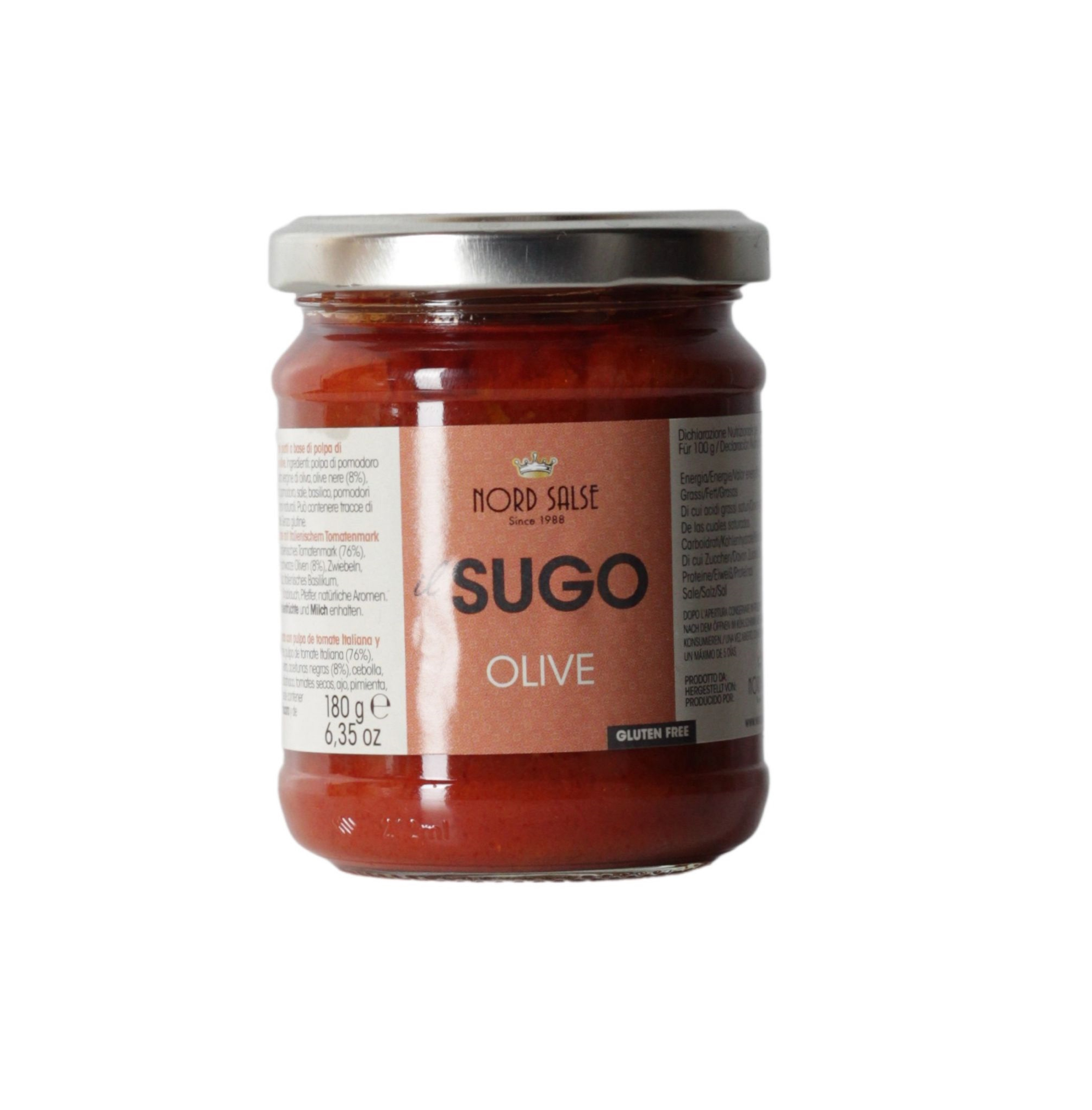 Nord Salse, Sugo alle Olive Nere 180g, Saucen & Pesto, 0,18 kg