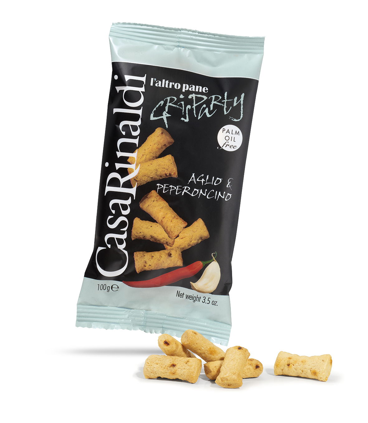 Casa Rinaldi, Grisparty Aglio e Peperoncino 100 g, Brot & Knabbern, 0,1 kg