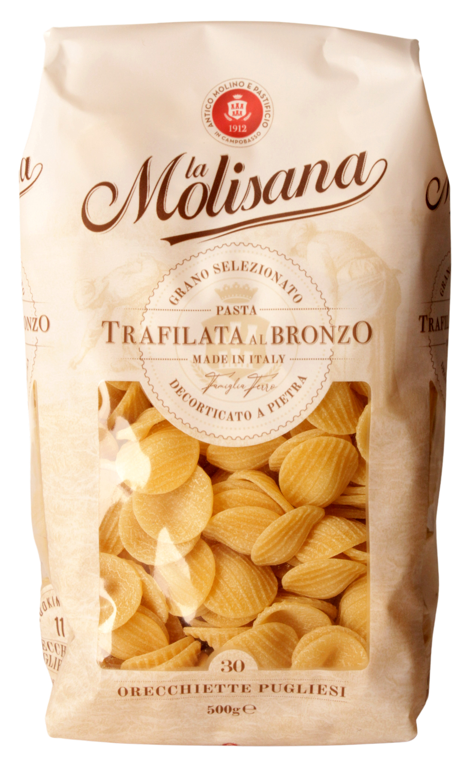 La Molisana, Orecchiette Pugliesi N°30, Pasta, 0,5 kg