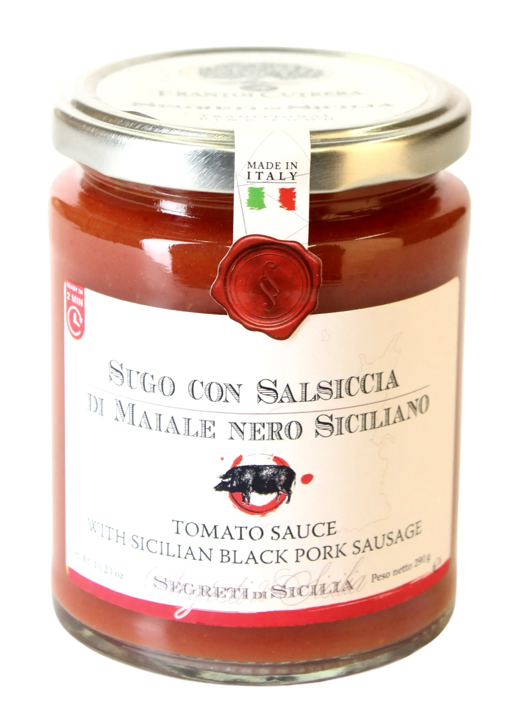 Sugo con Salsiccia di Maiale Nero Siciliano 290 g Sugo con Salsiccia di Maiale Nero Siciliano 290 g