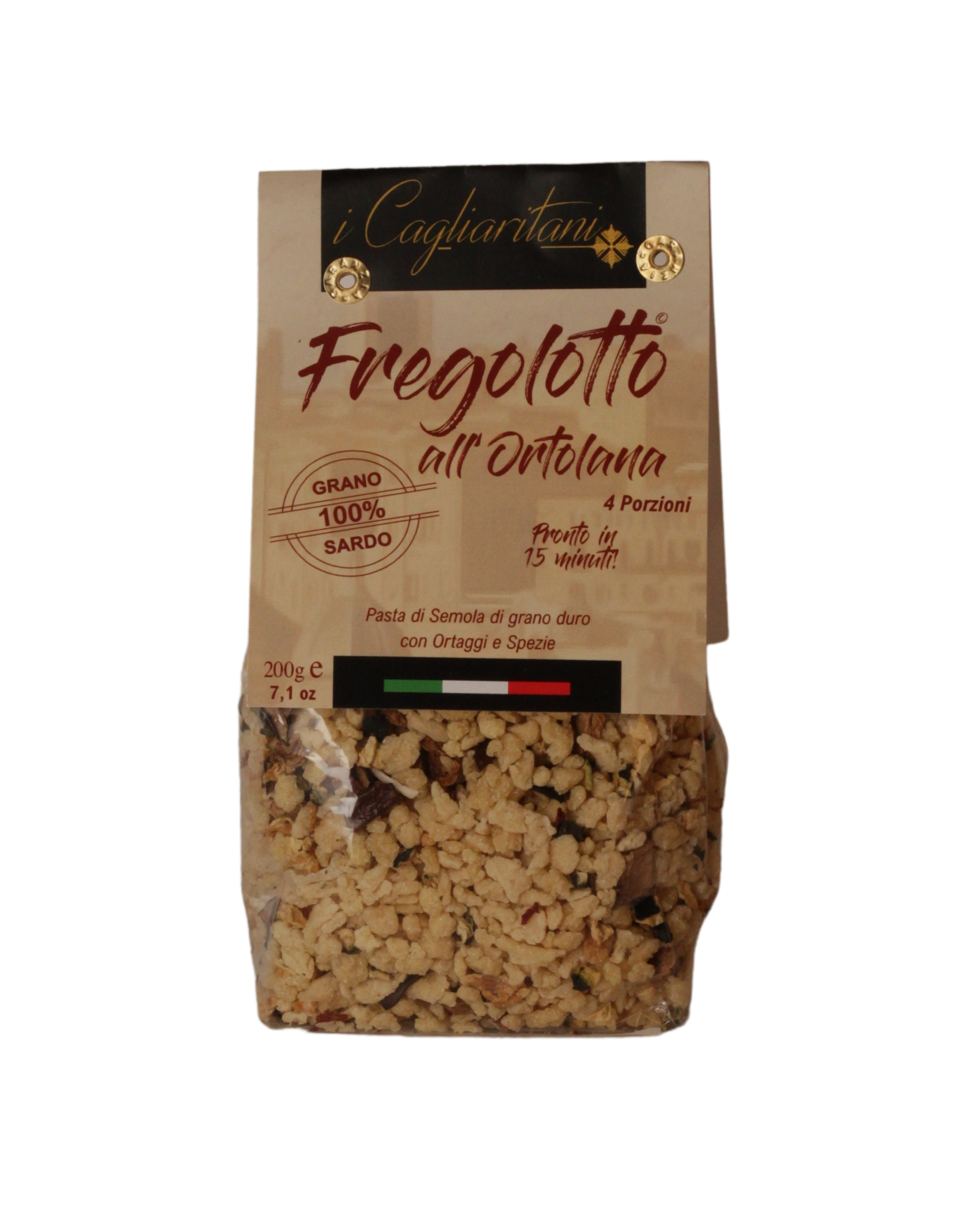i Cagliaritani, Fregolotto all'Ortolana 100% Grano Sardo 200 g, Pasta, 0,2 kg