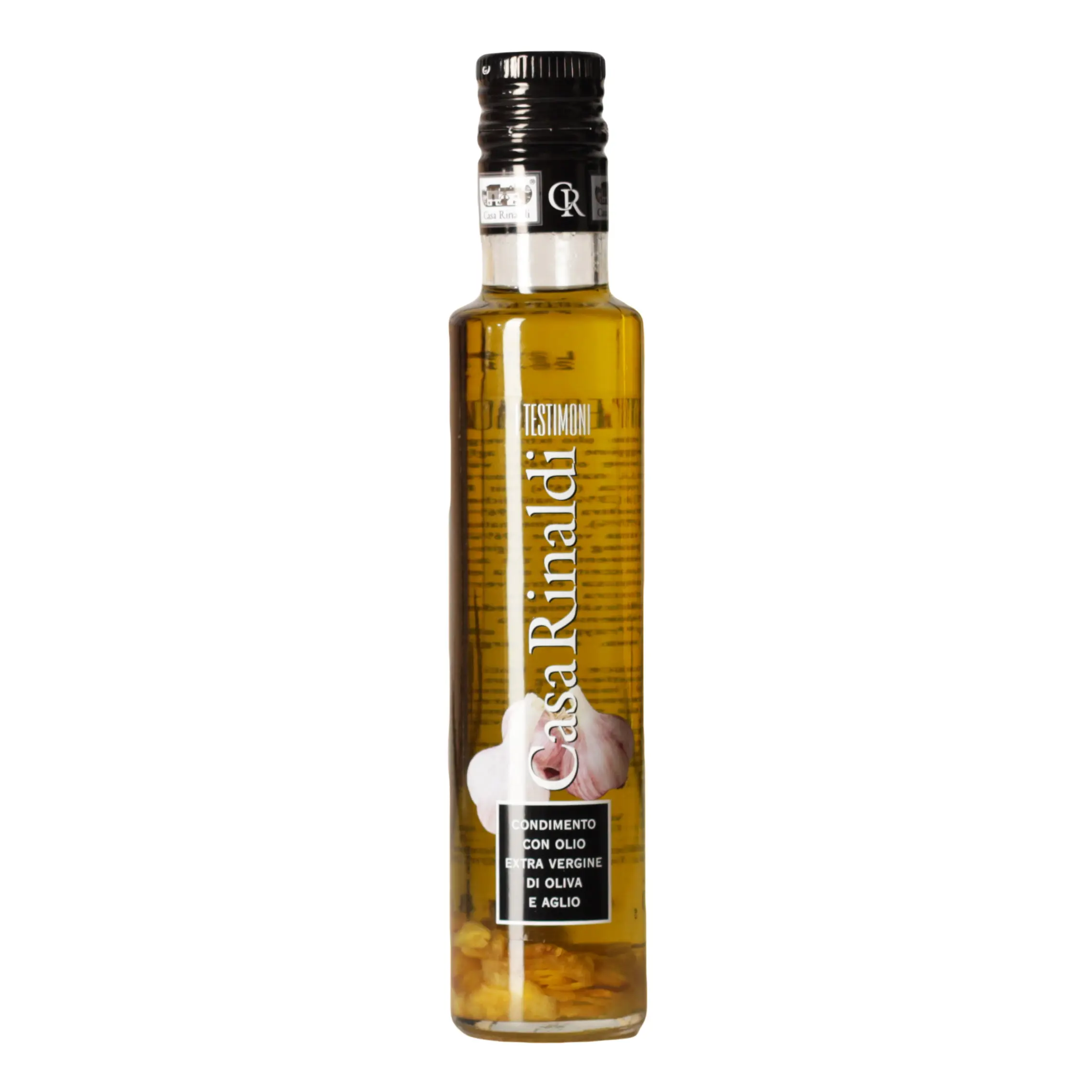 Condimento Testimoni con Olio Extra Vergine di Oliva e Aglio 250 ml Condimento Testimoni con Olio Extra Vergine di Oliva e Aglio 250 ml