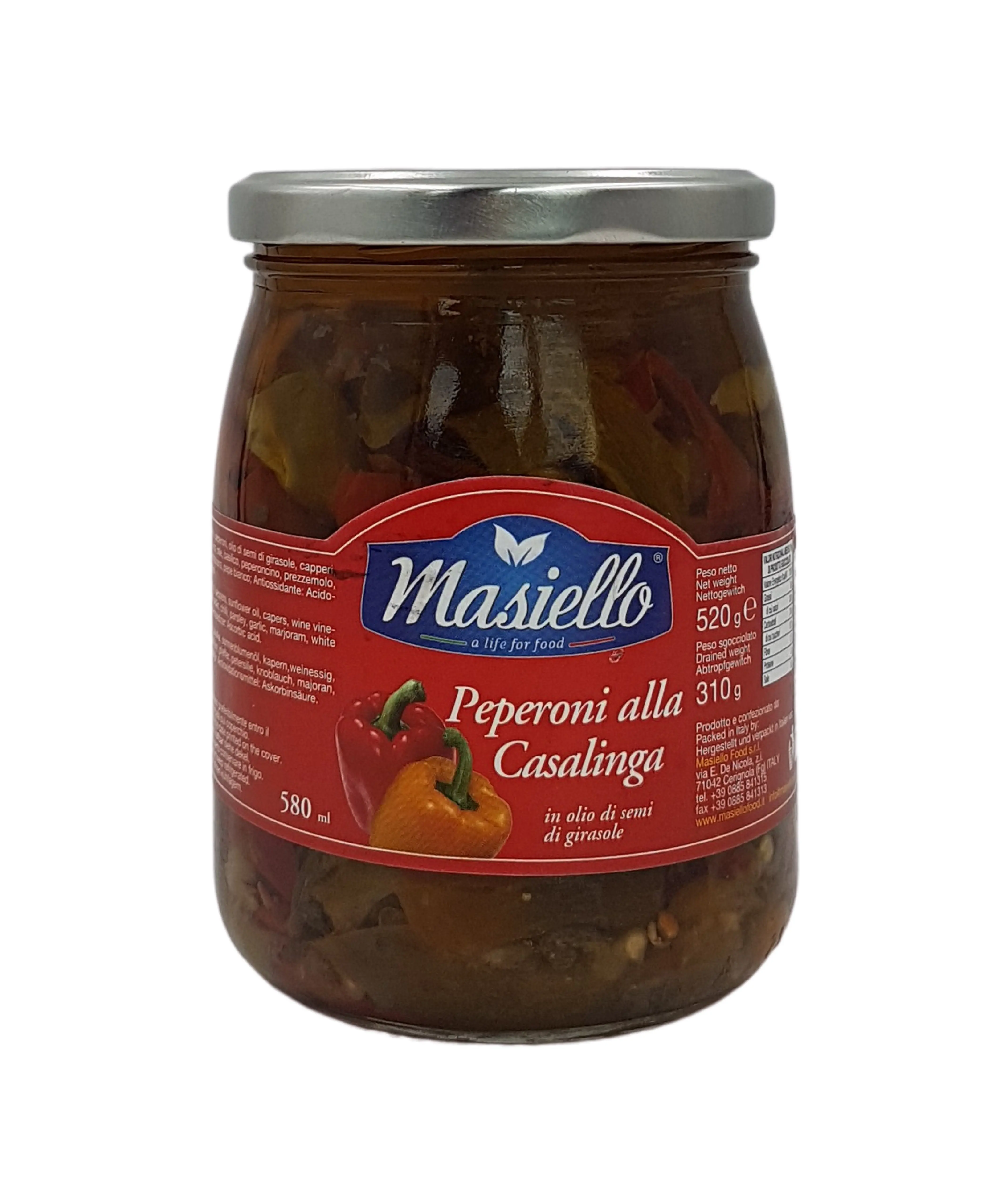 Peperoni alla Casalinga in Olio 520 g Peperoni alla Casalinga in Olio 520 g