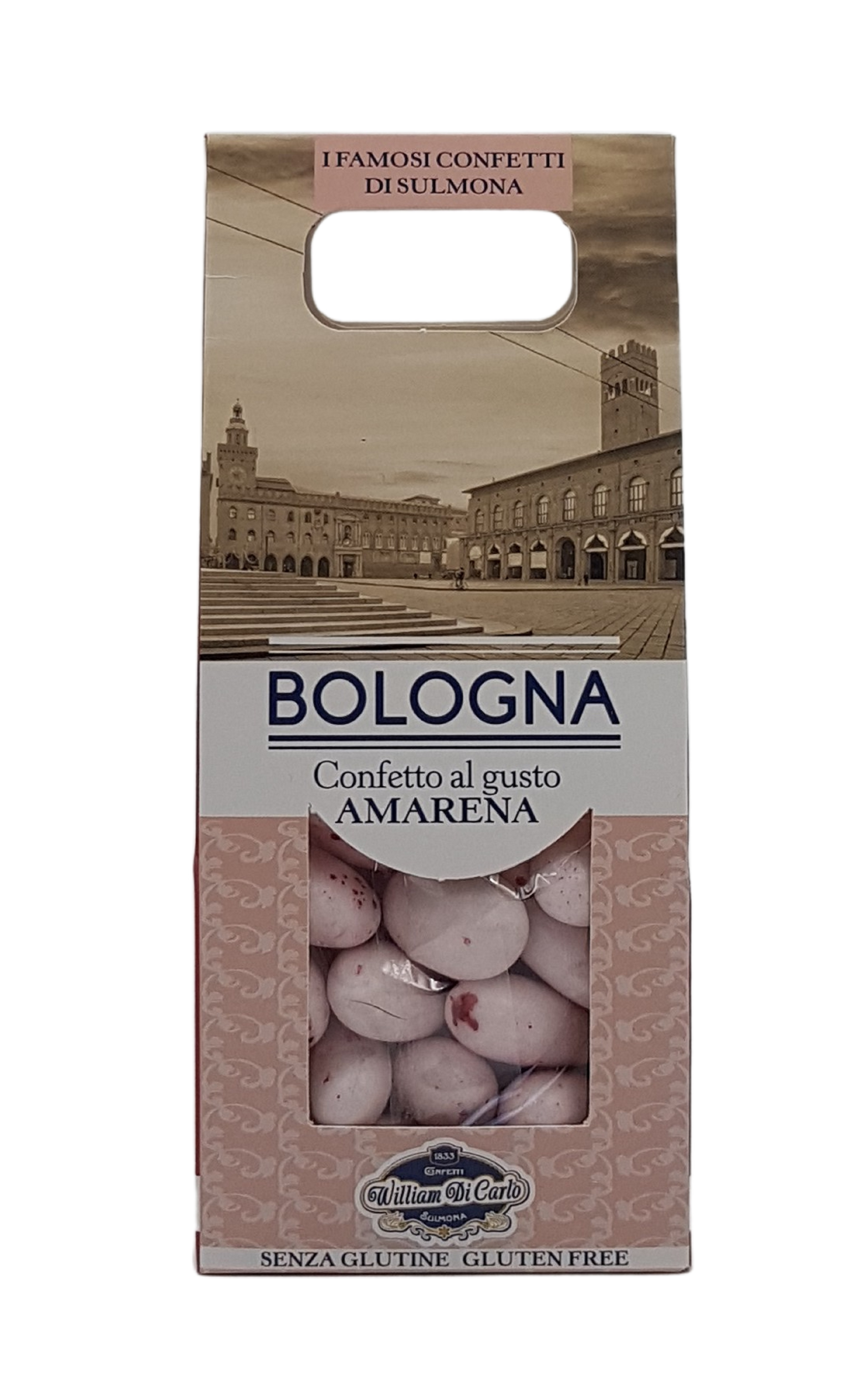 (31,90 €/kg) William di Carlo Confetto al gusto Amarena Bologna 100 g