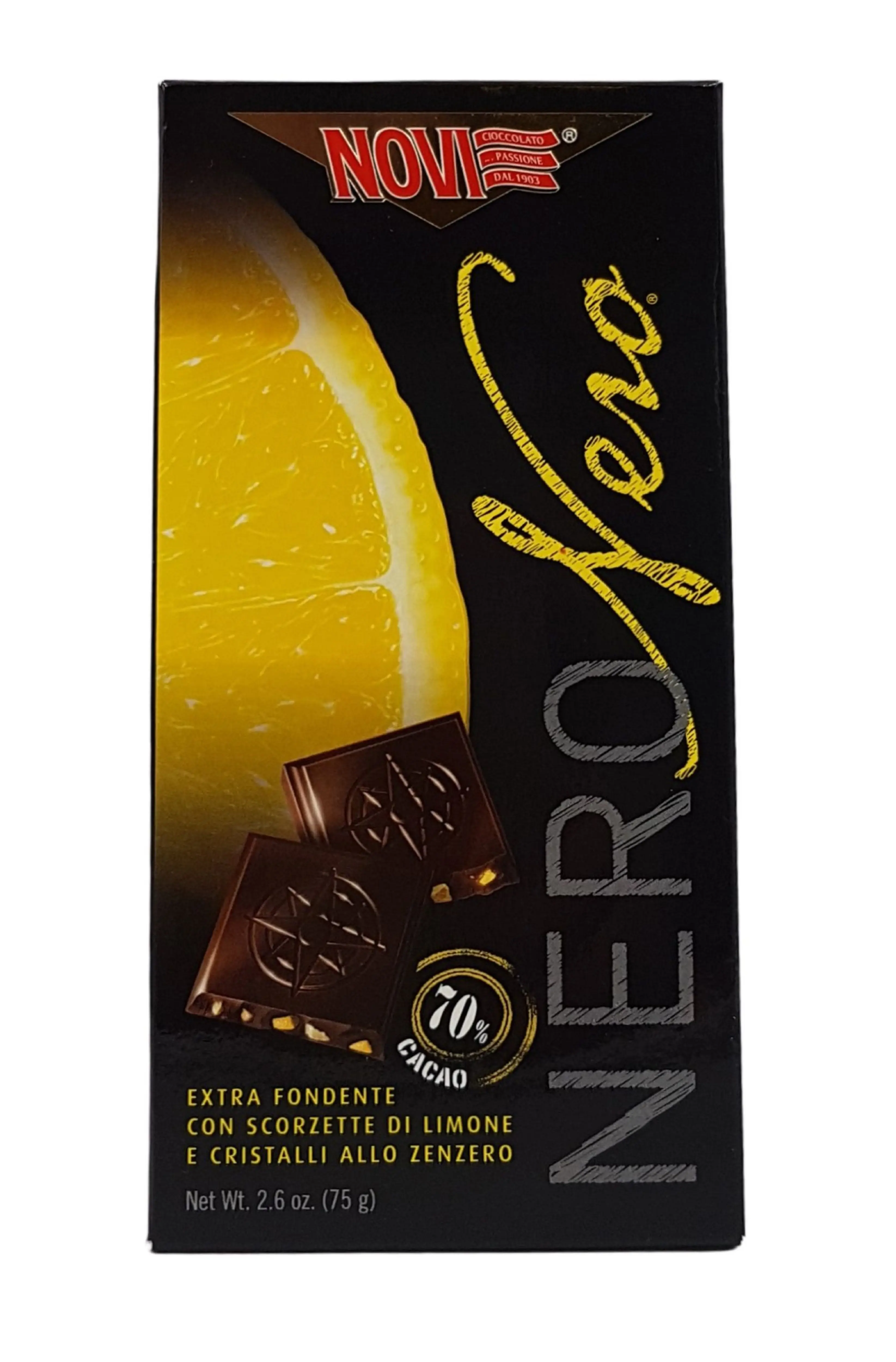 Cioccolato Nero Limone e Zenzero 75 g Cioccolato Nero Limone e Zenzero 75 g