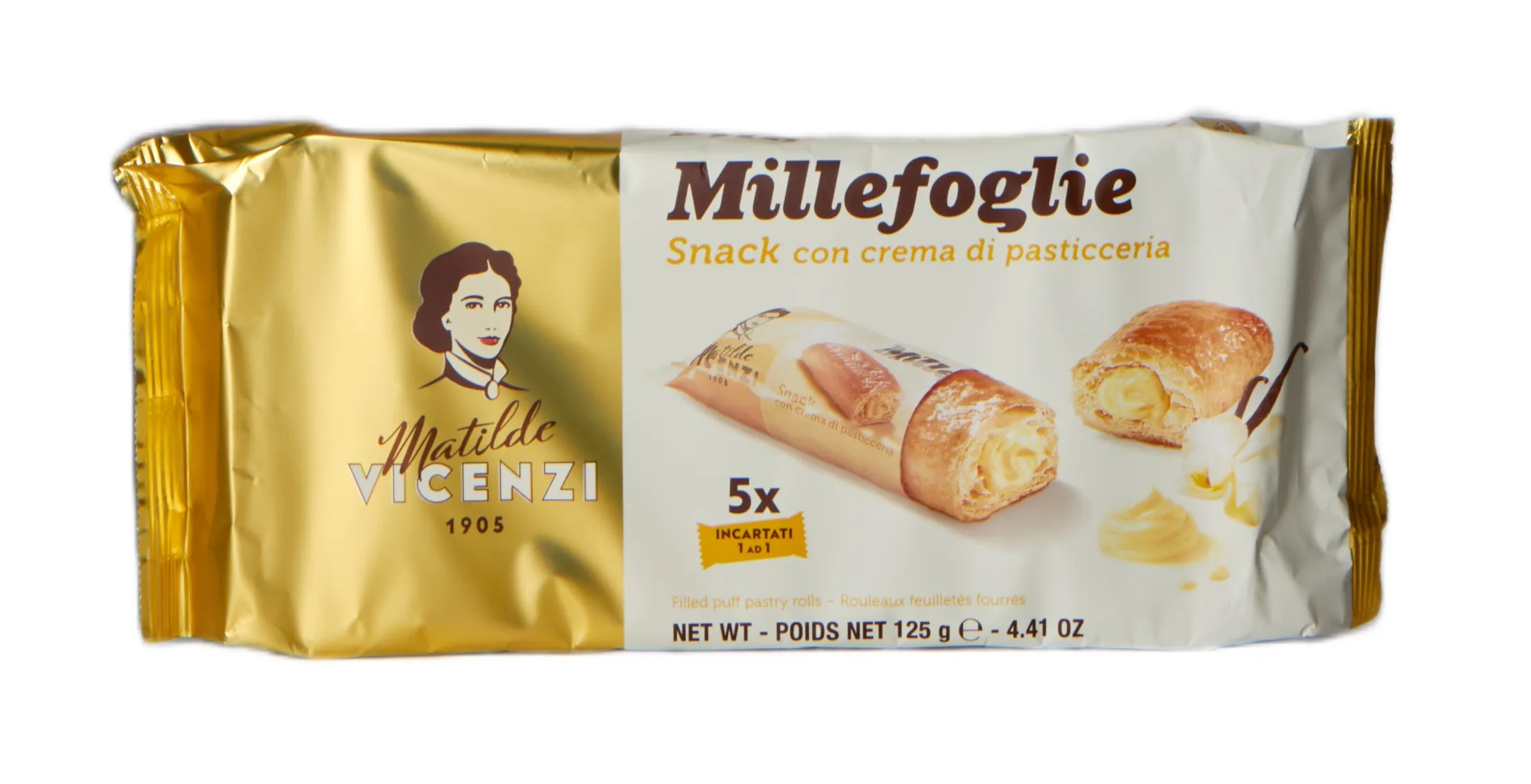 Millefoglie Snack con Crema di Pasticceria 125 g
