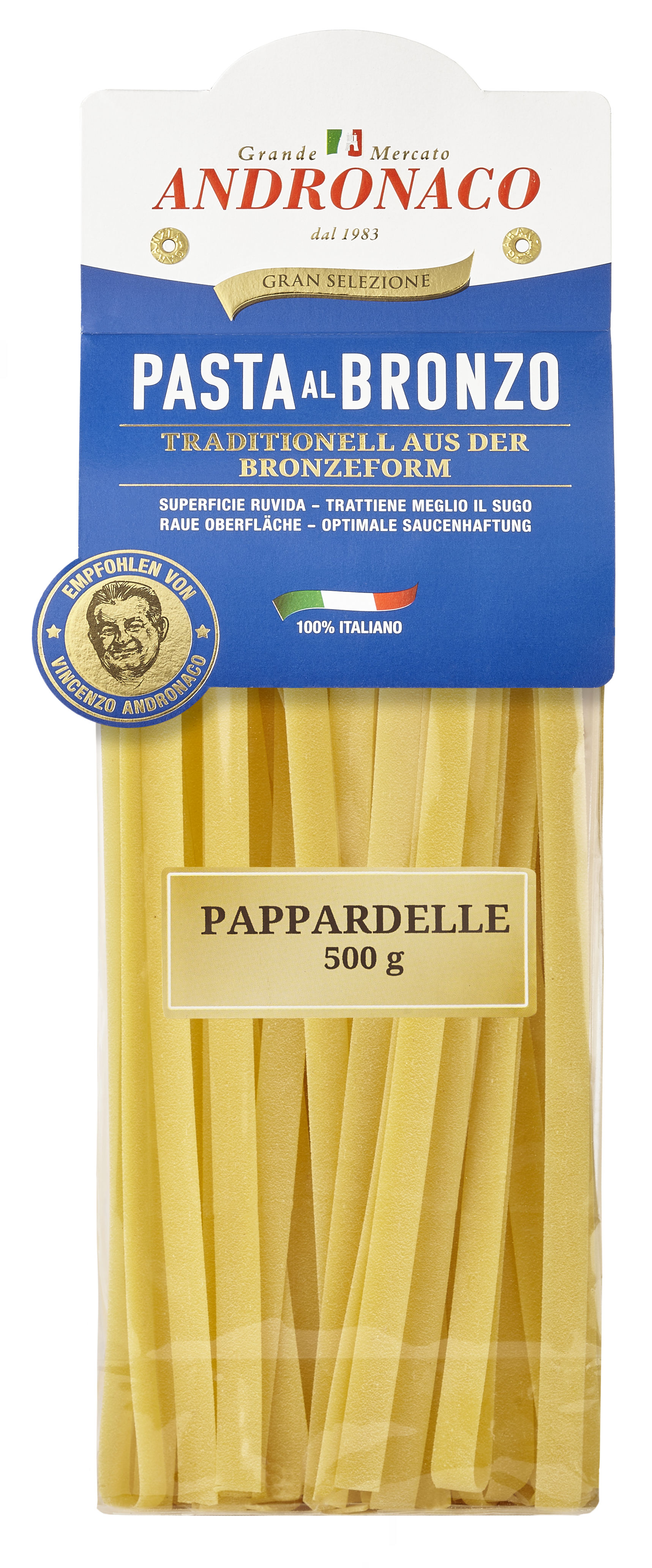 ANDRONACO, Pasta al Bronzo Pappardelle 500 g, Pasta, 0,5 kg