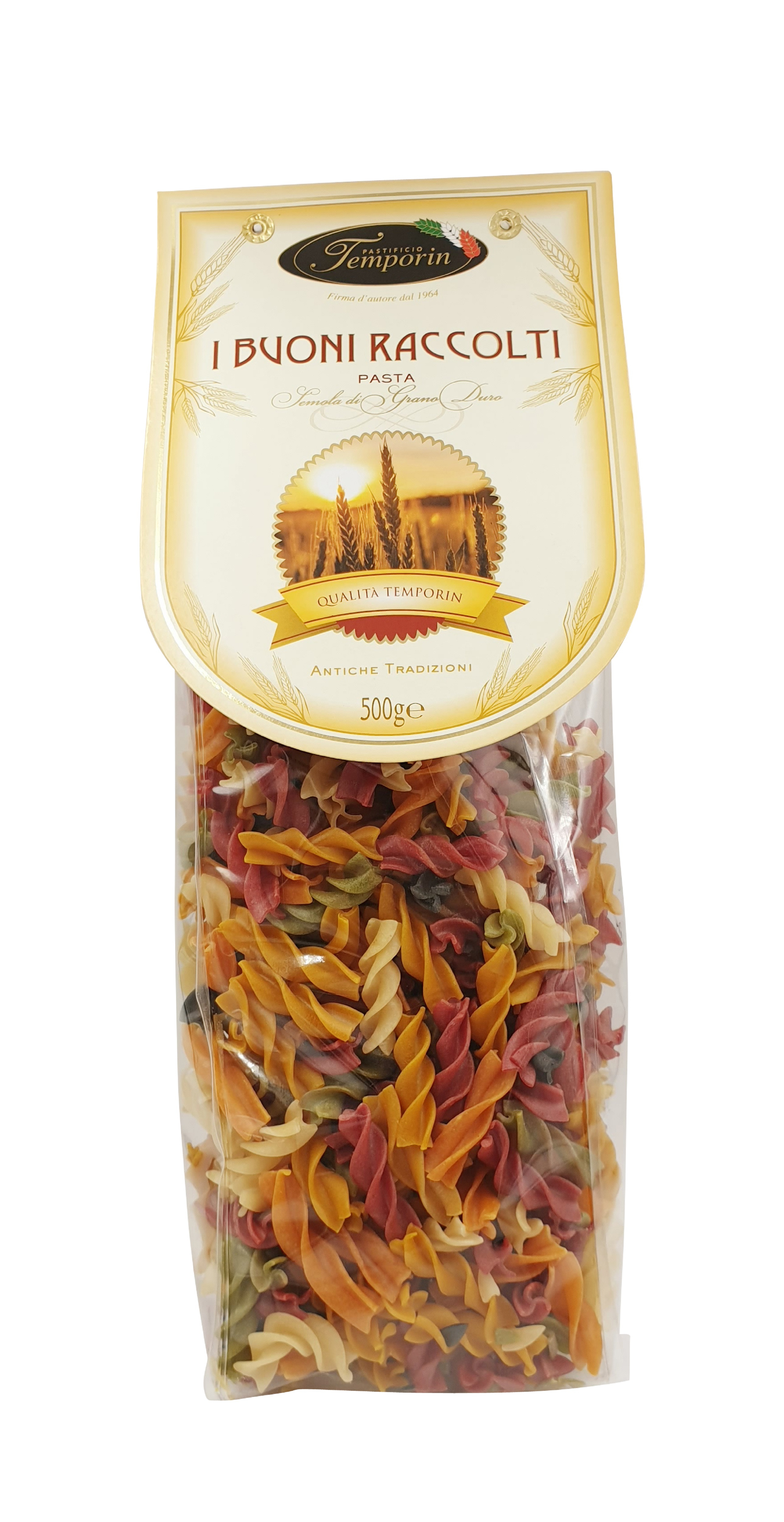 Pastificio Temporin, Fusilli, Pasta, 0,5 kg