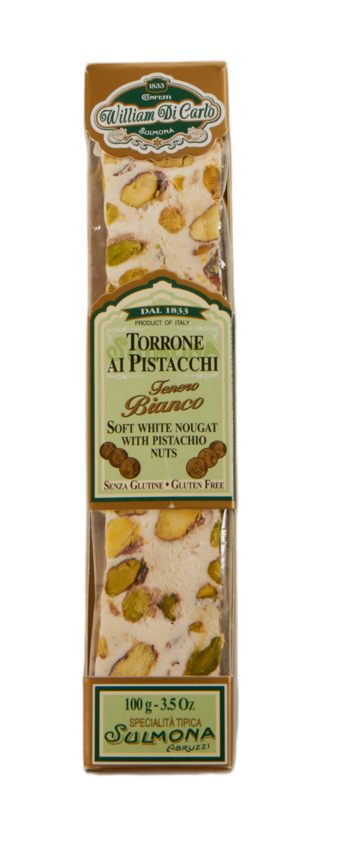 Torrone Tenero Bianco ai Pistacchi 100 g