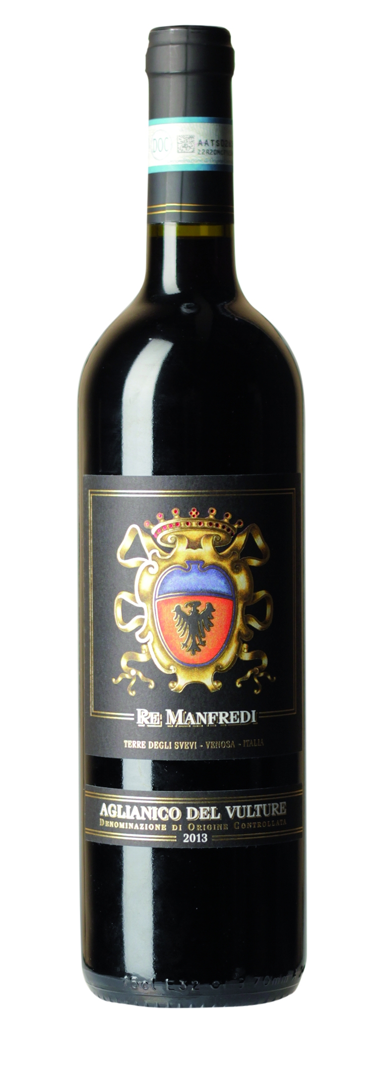 Re Manfredi, Aglianico del Vulture Terre degli Svevi, Rotwein, 0,75 l