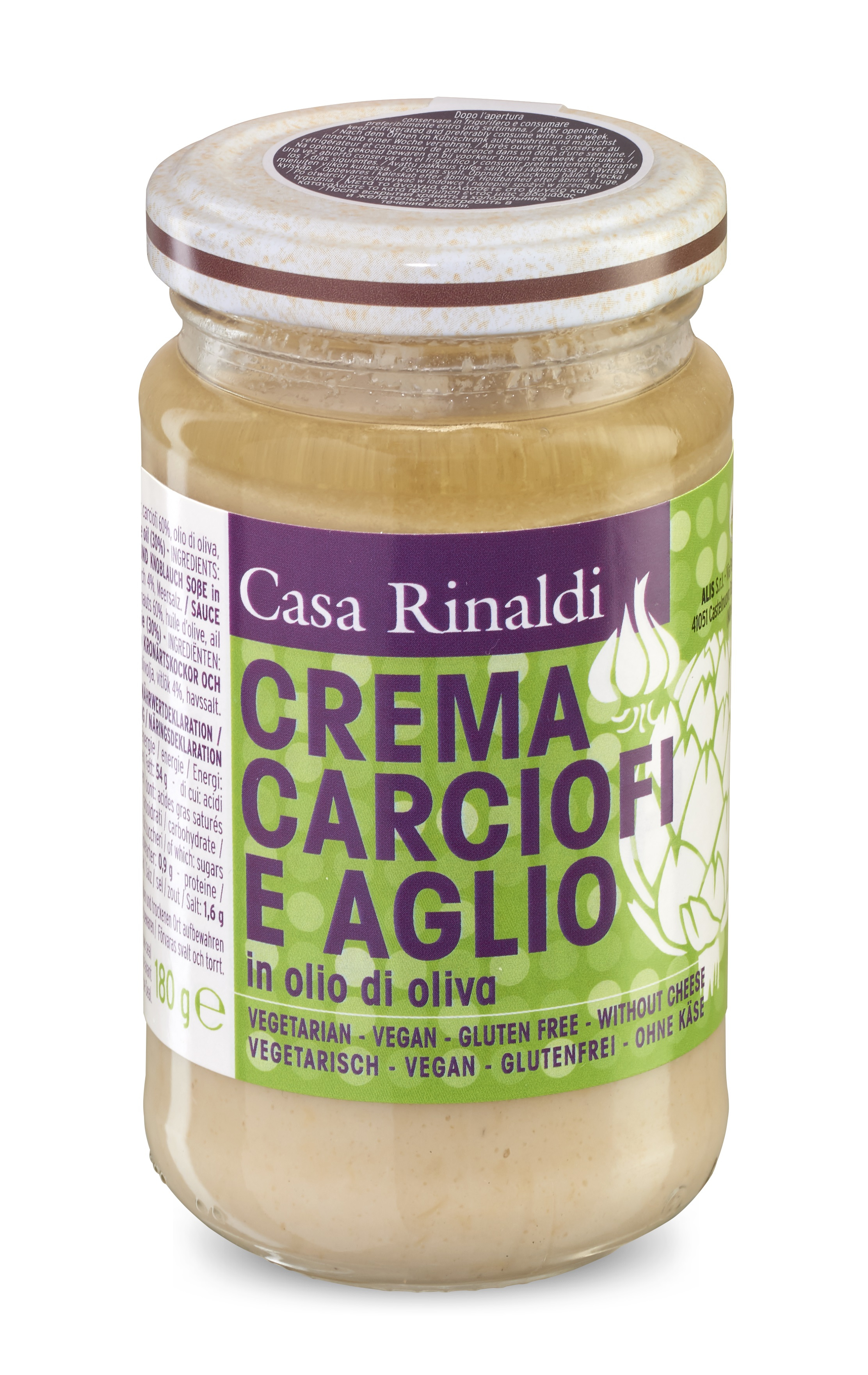 Casa Rinaldi Crema Carciofi e Aglio 180 g (33,28 €/kg)