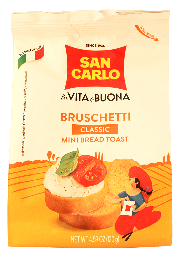 San Carlo, Bruschetti Classic 130 g, Brot & Knabbern, 0,13 kg