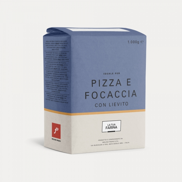 Molino Pasini, La Tua Farina Misceta ideale per Pizza e Focaccia, Backzutaten, 1 kg
