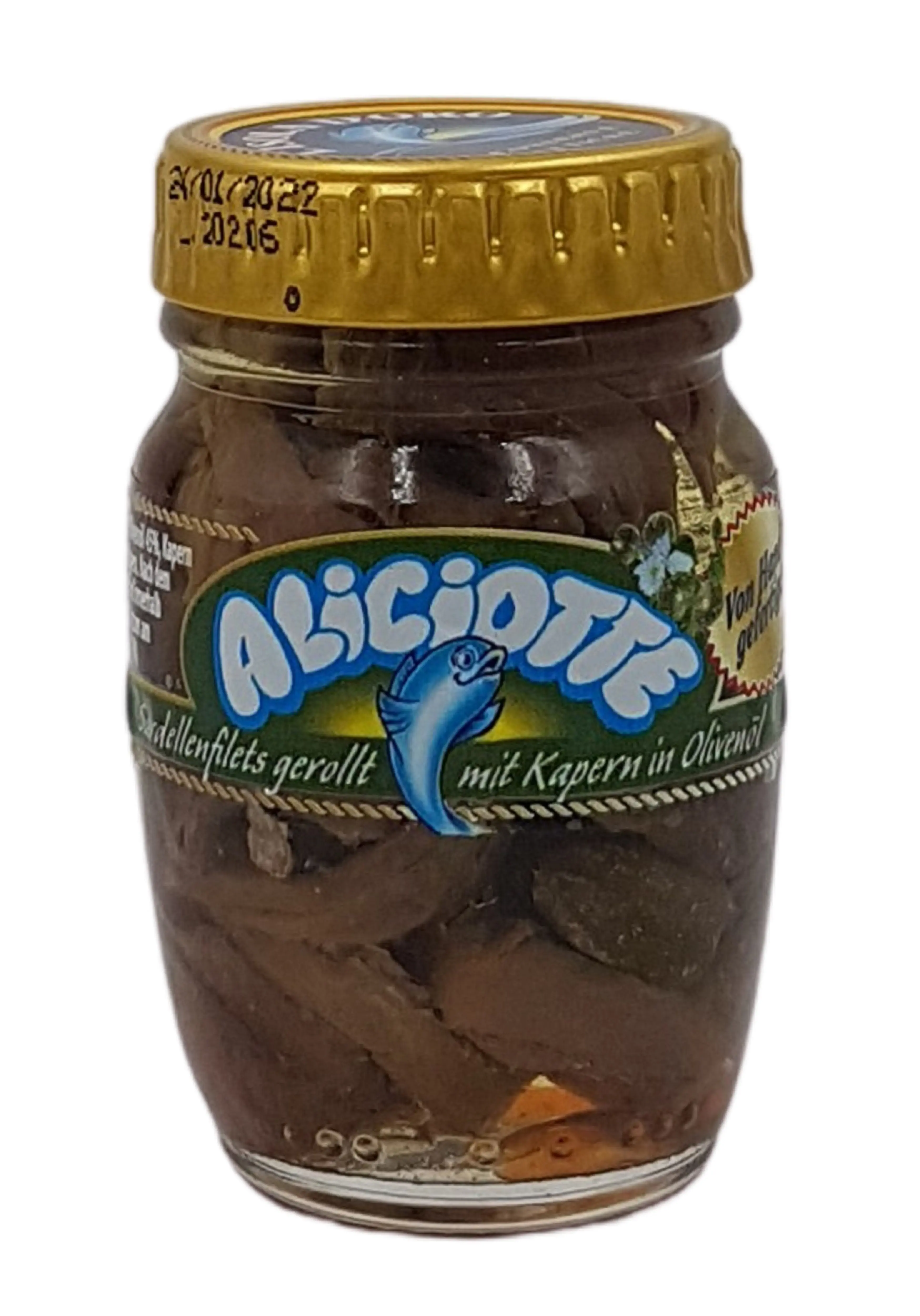 Filetti di Alici con Caperi in Olio di Oliva 90 g Filetti di Alici con Caperi in Olio di Oliva 90 g