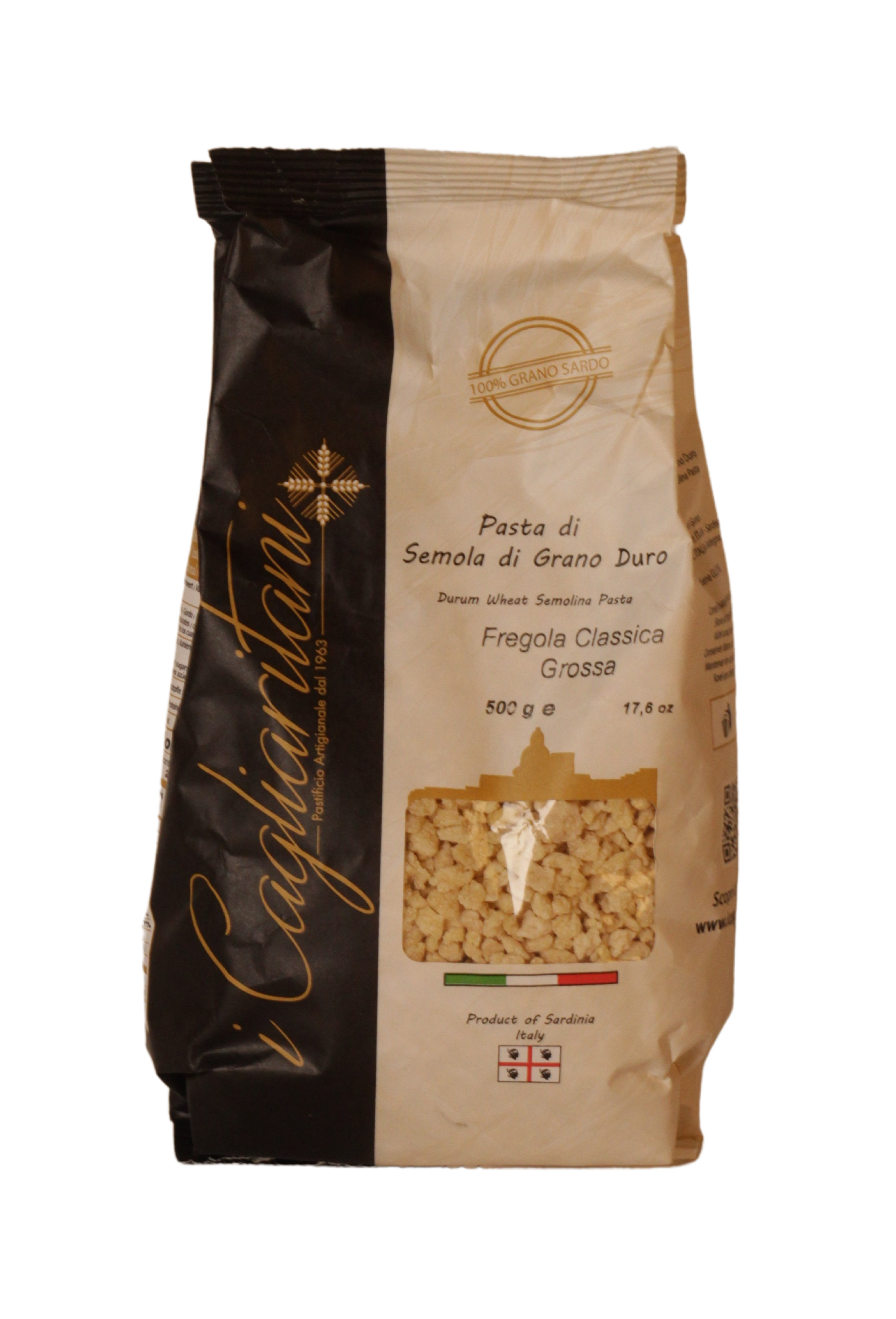 i Cagliaritani, Fregola Classica Grossa 100% Grano Sardo 500 g, Pasta, 0,5 kg