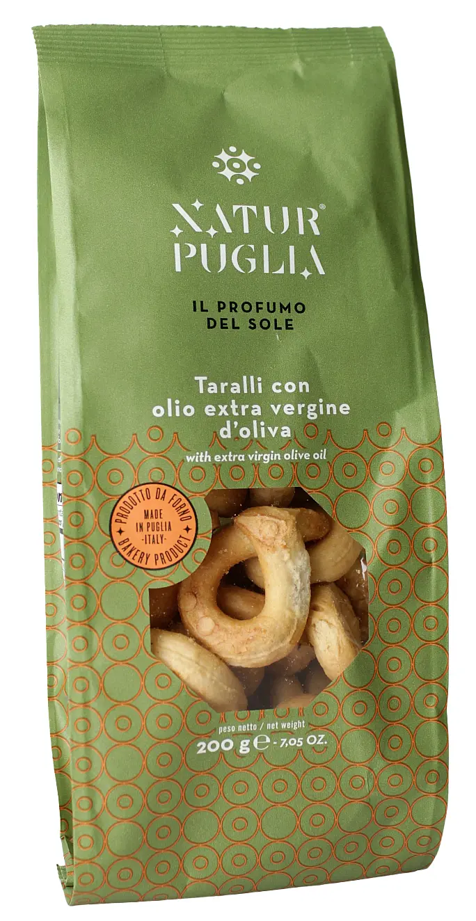 Taralli con Olio Extra Vergine d'Oliva 200 g Taralli con Olio Extra Vergine d'Oliva 200 g