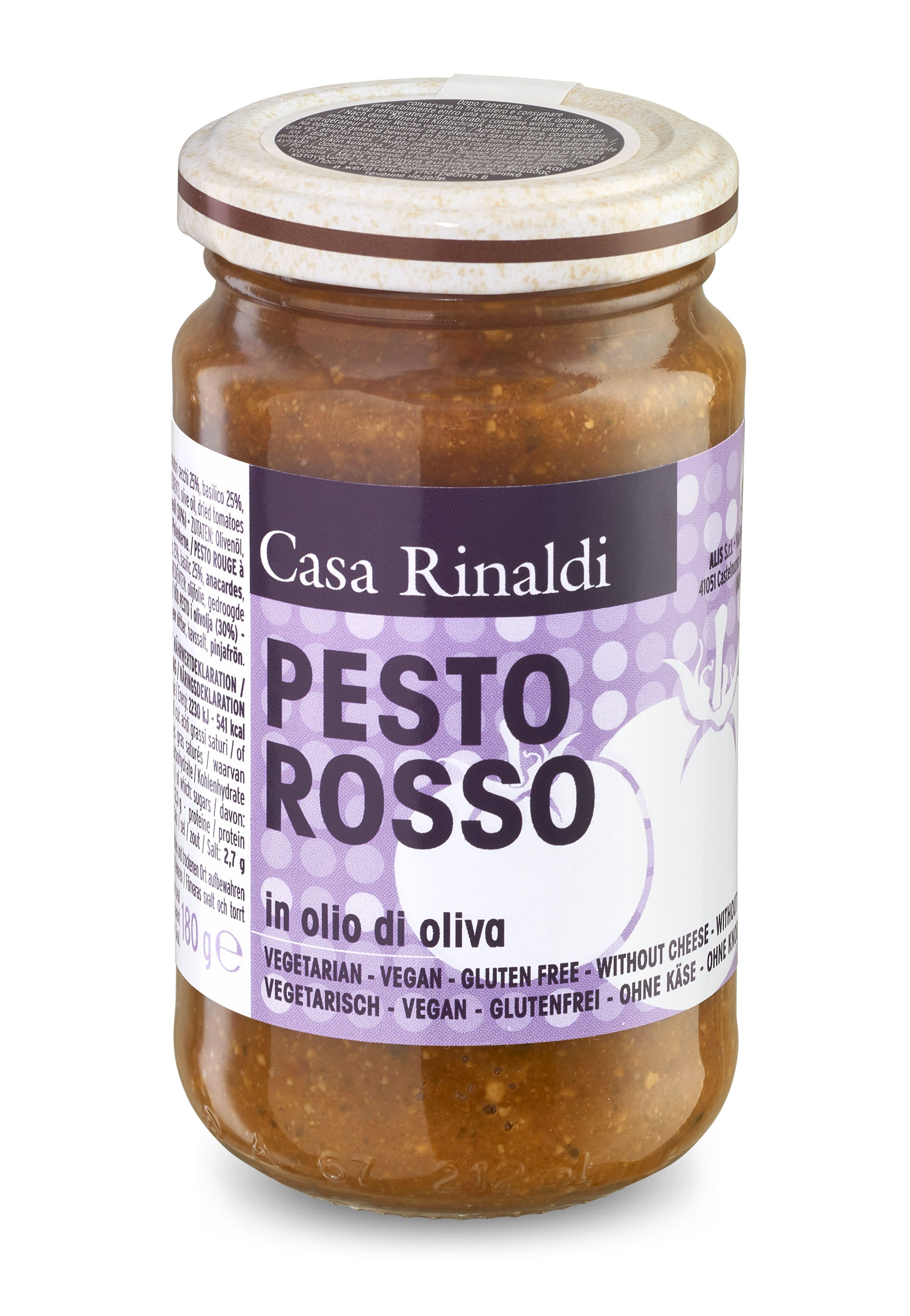 (36,06 €/kg) Casa Rinaldi Pesto Rosso in Olio di Oliva 180 g