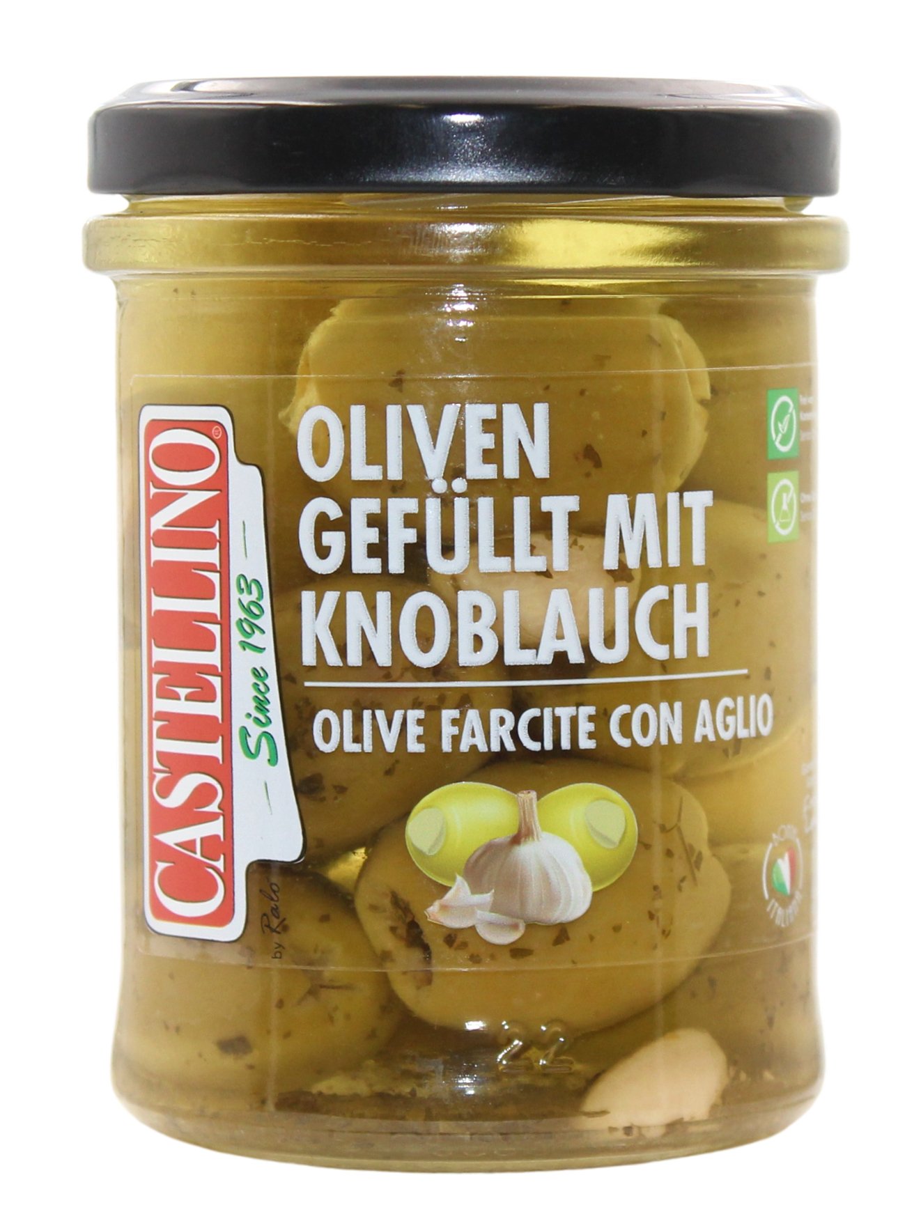 Castellino, Olive all'Aglio, Antipasti, 0,18 kg