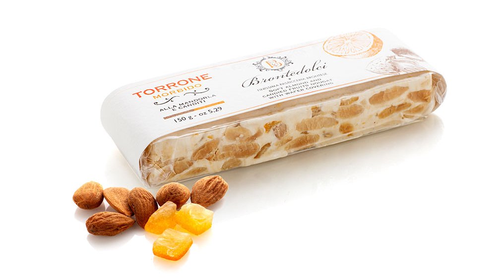 (30,60 €/kg) Brontedolci Torrone Morbido alla Mandorla e Canditi 150 g