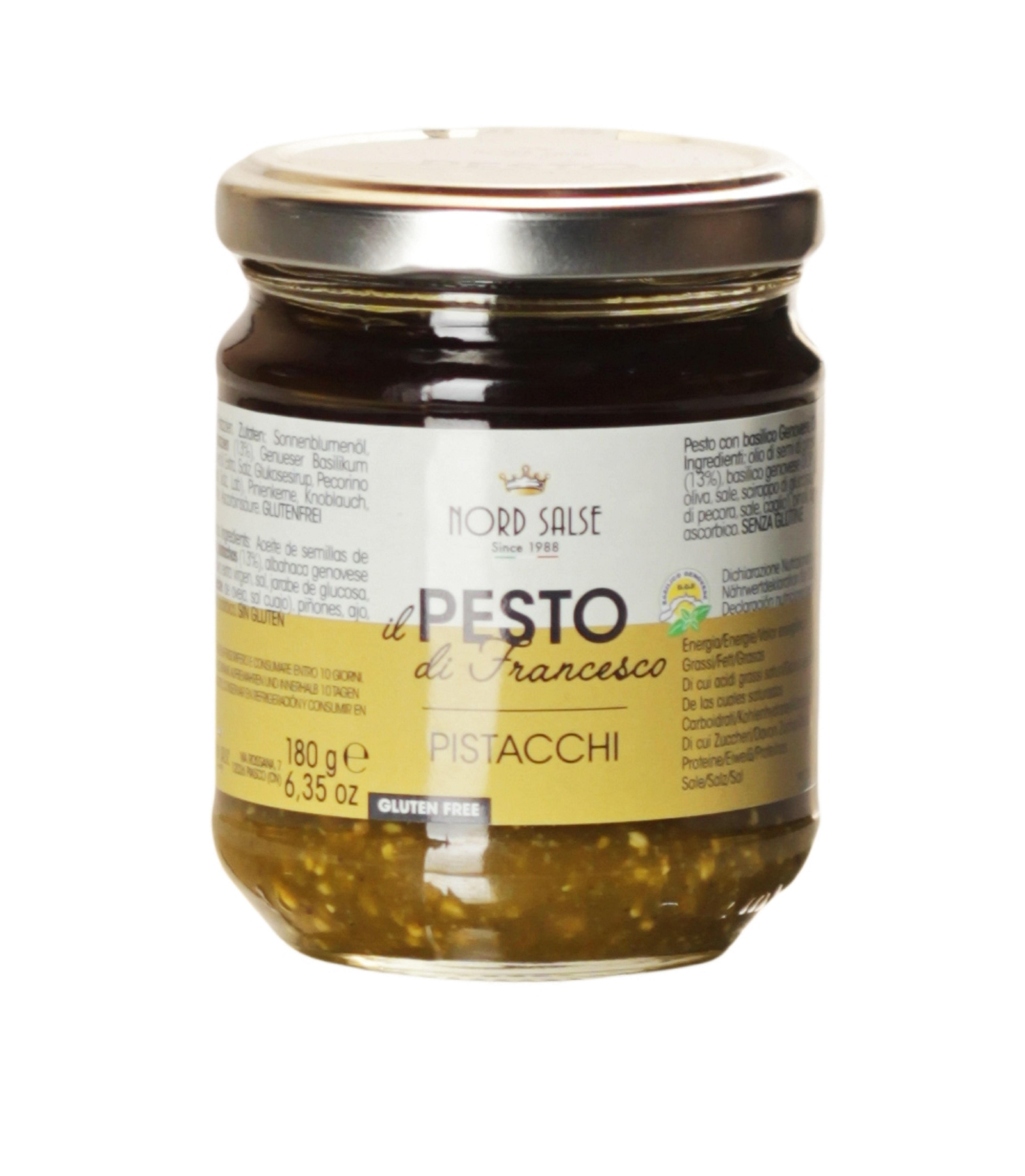 Nord Salse, Pesto con Pistacchi 180 g, Saucen & Pesto, 0,18 kg