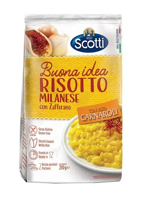 Risotto Milanese con Zafferano ambrato - senza Glutine 210 g Risotto Milanese con Zafferano ambrato - senza Glutine 210 g