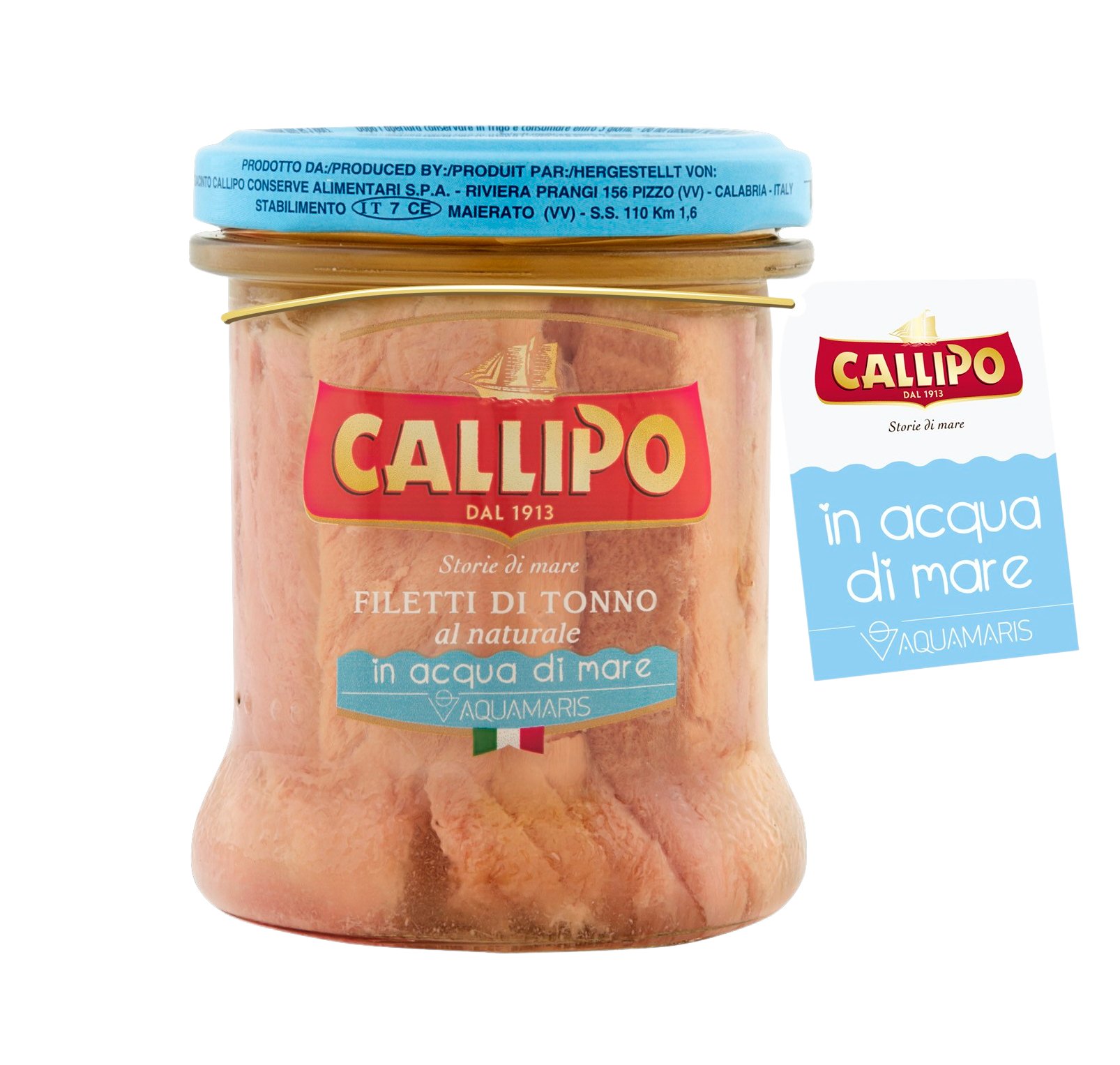 Callipo, Filetti di Tonno al Naturale 170 g, Fisch, 0,119 kg