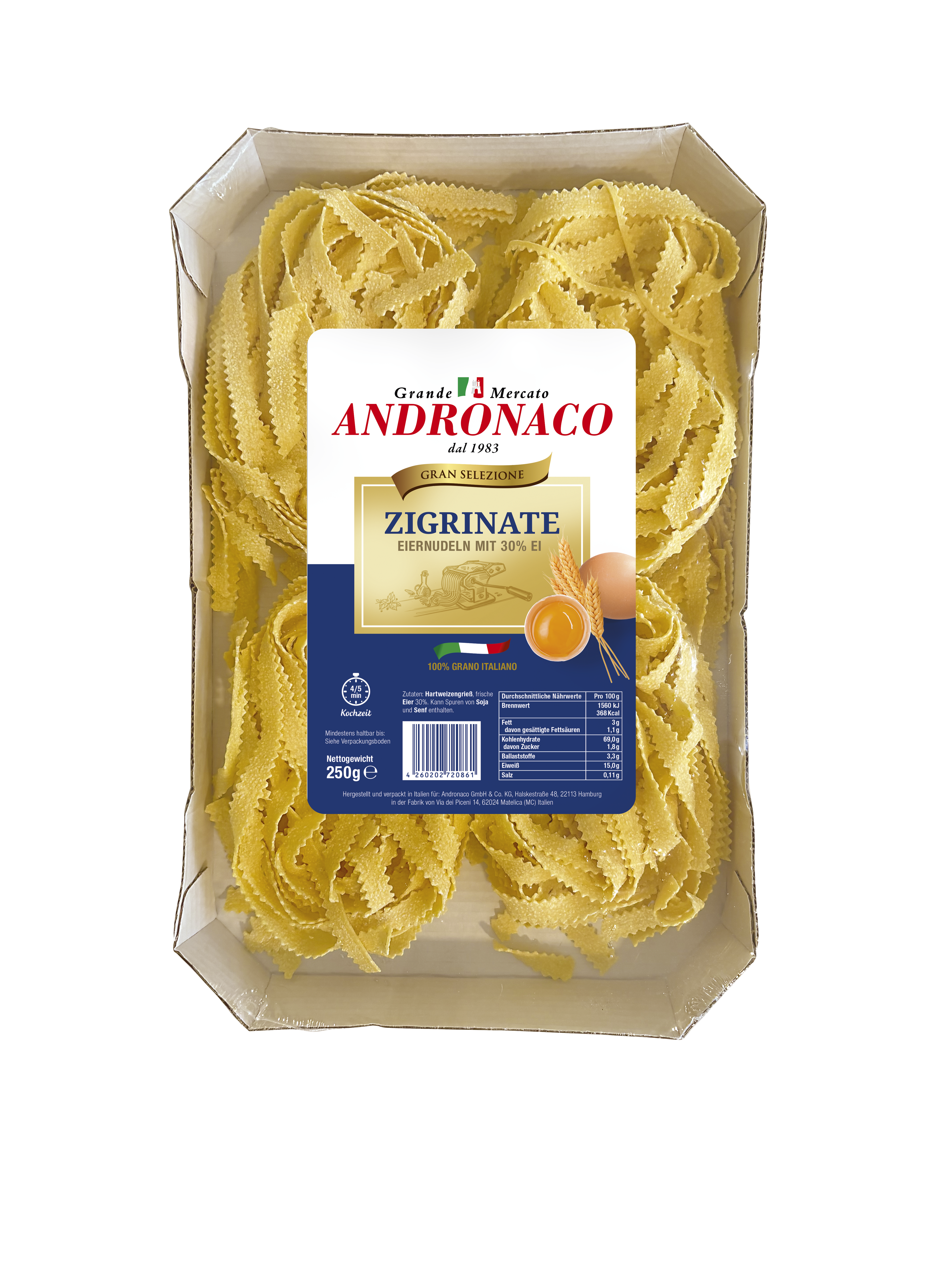 (9,16 €/kg) ANDRONACO Zigrinate all ́uovo 250g