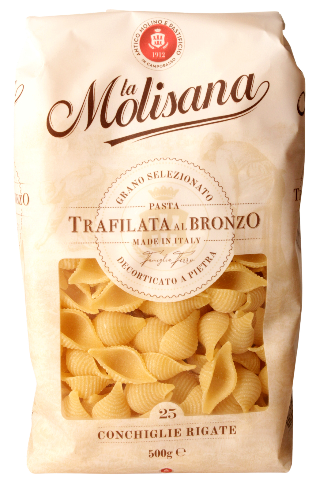 La Molisana, Conchiglie Rigate N°25 500 g, Pasta, 0,5 kg
