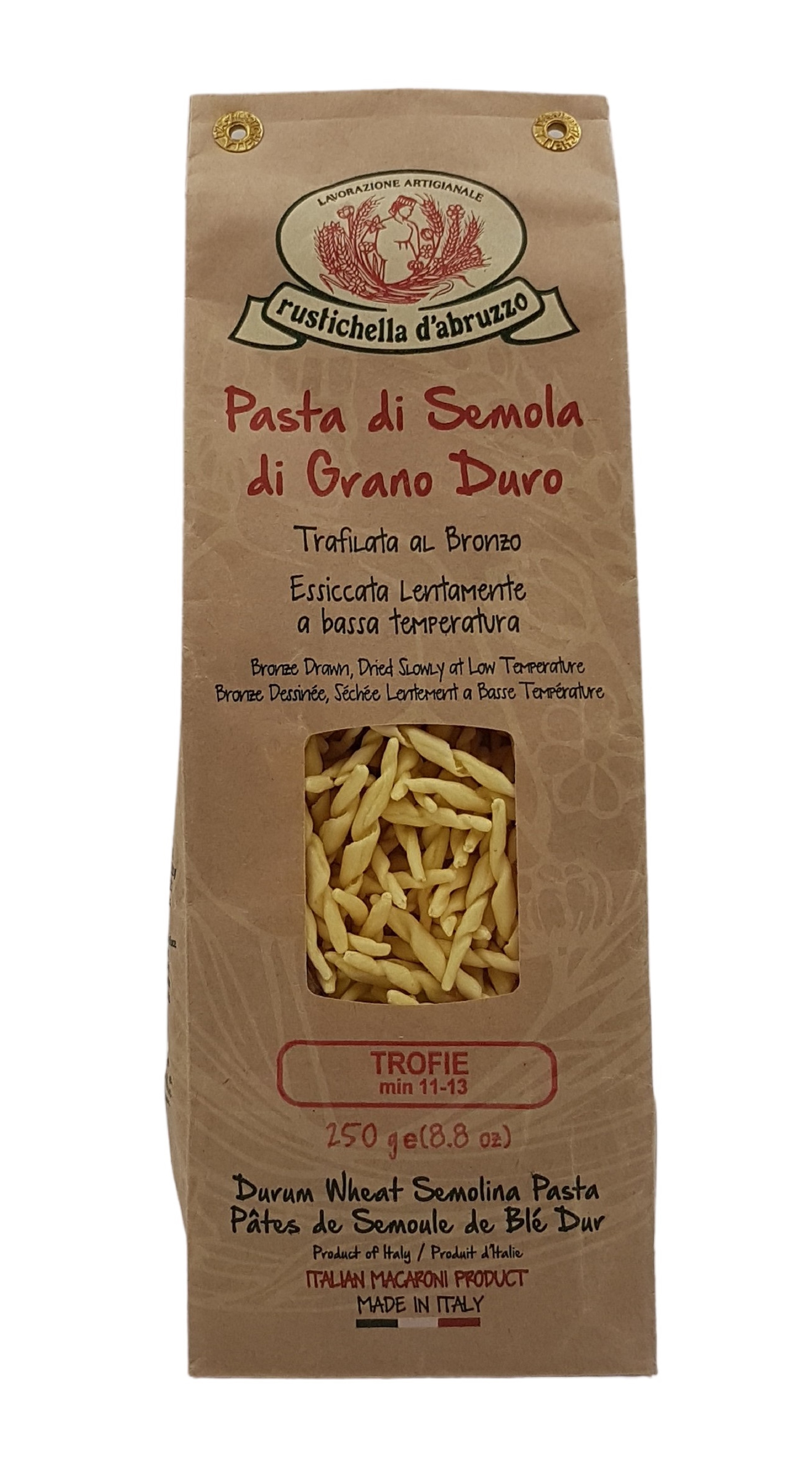 Rustichella d'Abruzzo, Trofie 250 g, Pasta, 0,25 kg