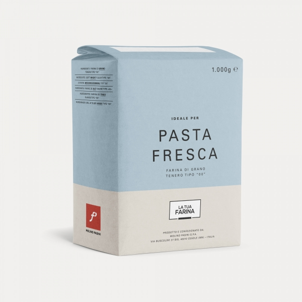 Molino Pasini, La Tua Farina di grano tenero Tipo "00" ideale per Pasta fresca, Backzutaten, 1 kg