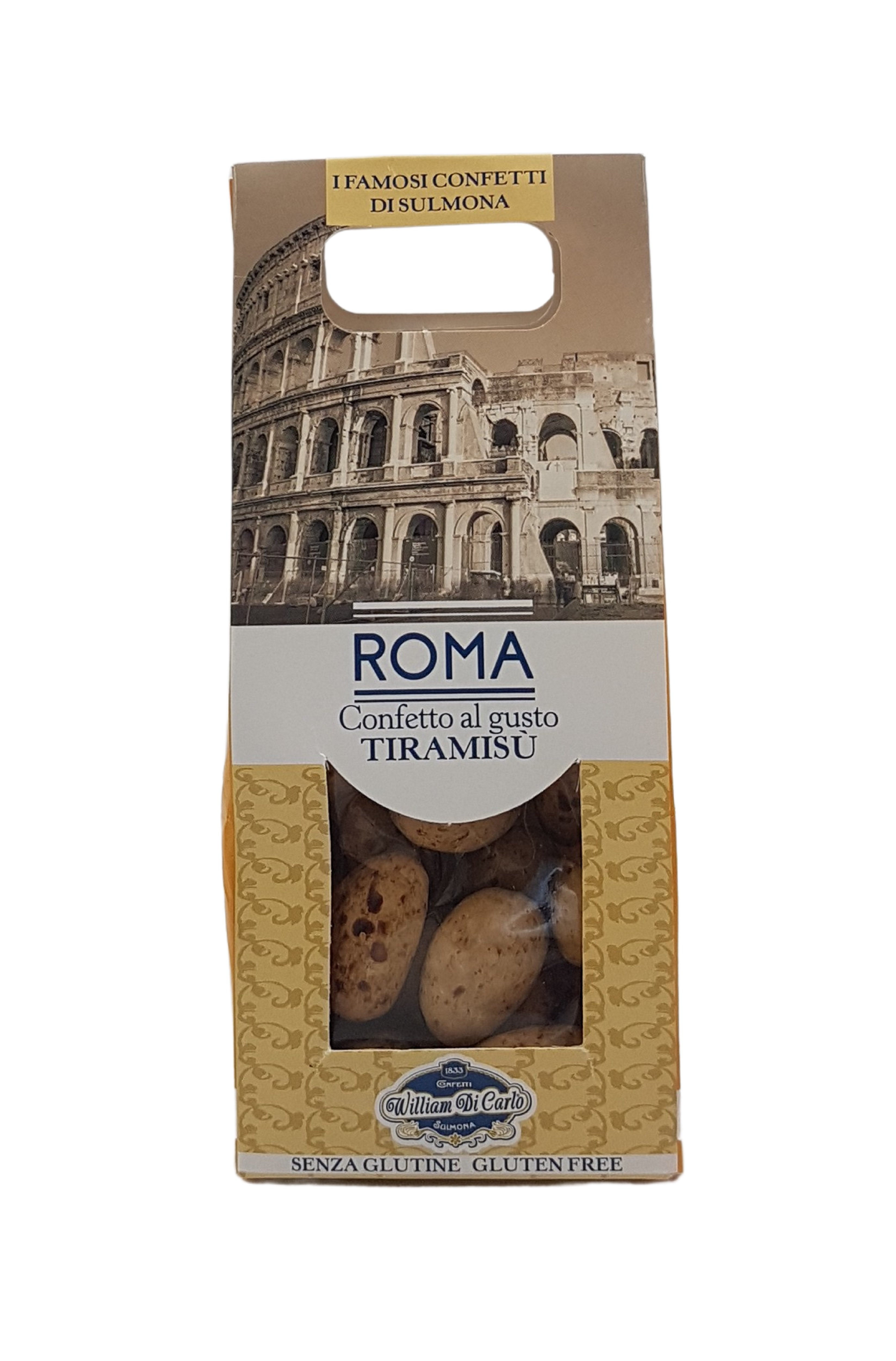 William di Carlo, Confetto al Gusto Tiramisù Roma 100 g, Süßwaren, 0,1 kg