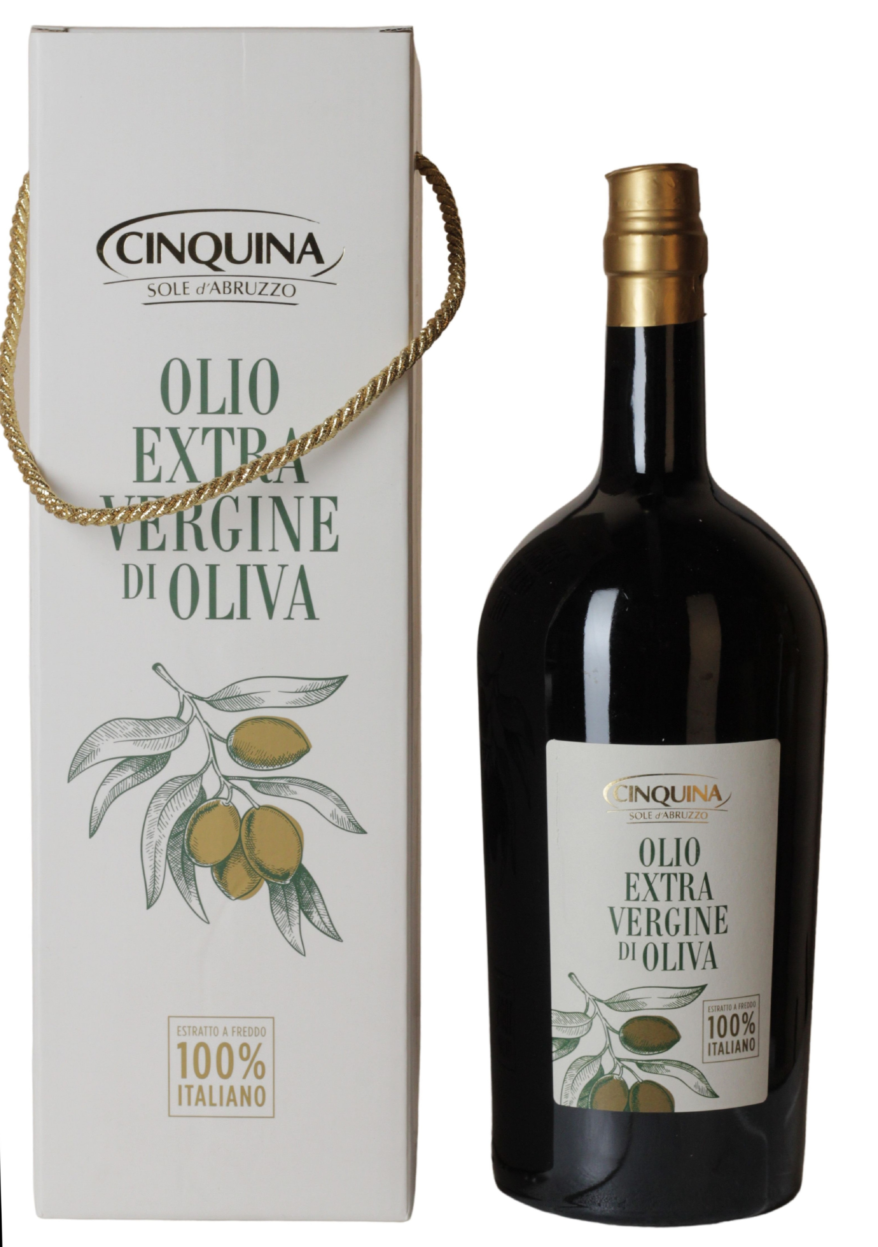 Cinquina Sole d ́Abruzzo Olio Extra Vergine di Oliva 100% Italiano Magnum 1,5 l (26,66 €/l)