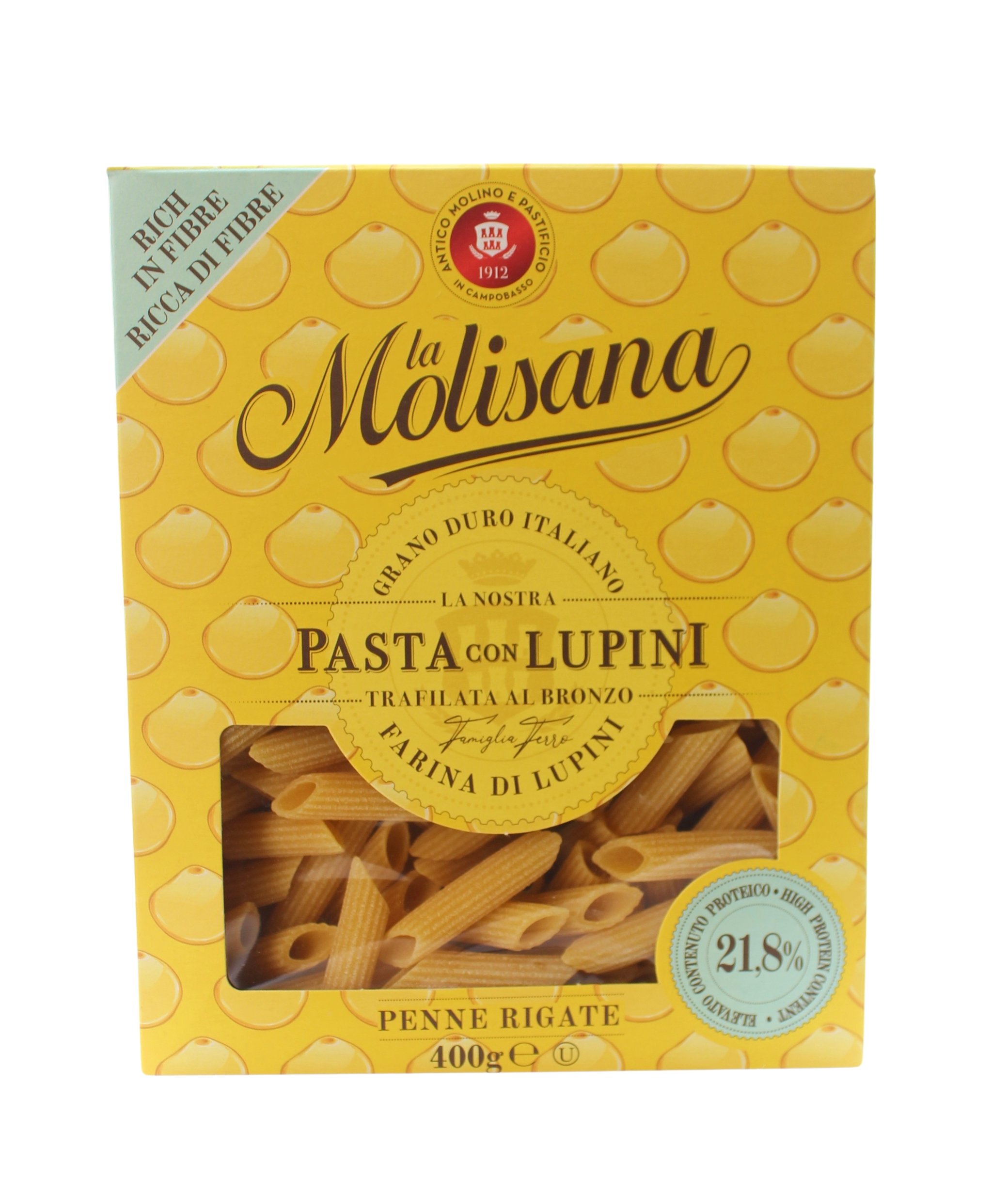 La Molisana, Penne Rigate con Farina di Lupini 400 g, Pasta, 0,4 kg