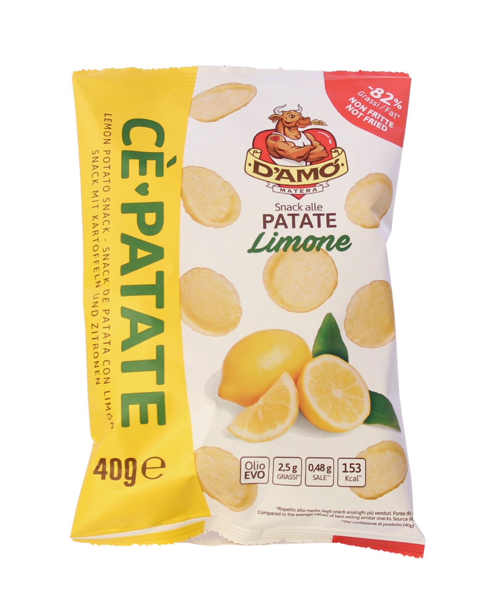 D`Amo Snack alle Patate Limone 40 g (24,75 €/kg)