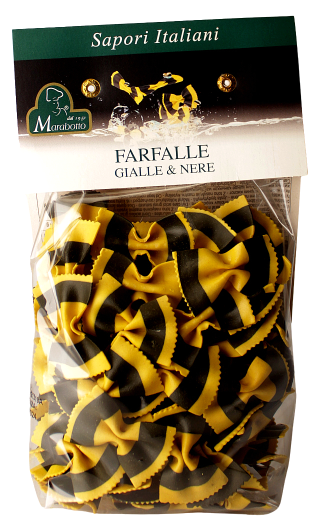Marabotto, Farfalle Gialle-Nere, Pasta, 0,25 kg