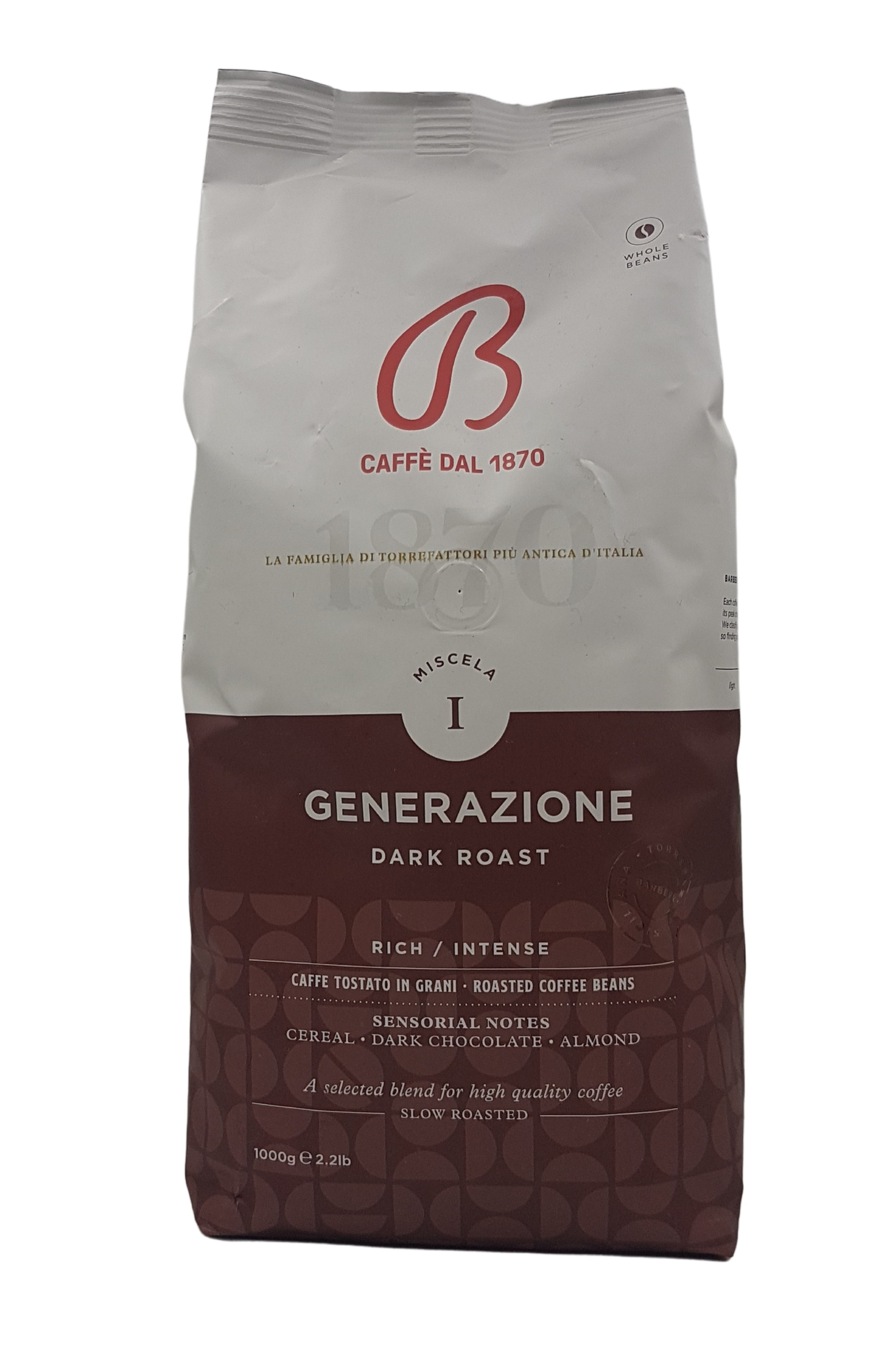Barbera, Caffè Miscela I Generazione Dark Roast 1 kg, Espresso, 1 kg