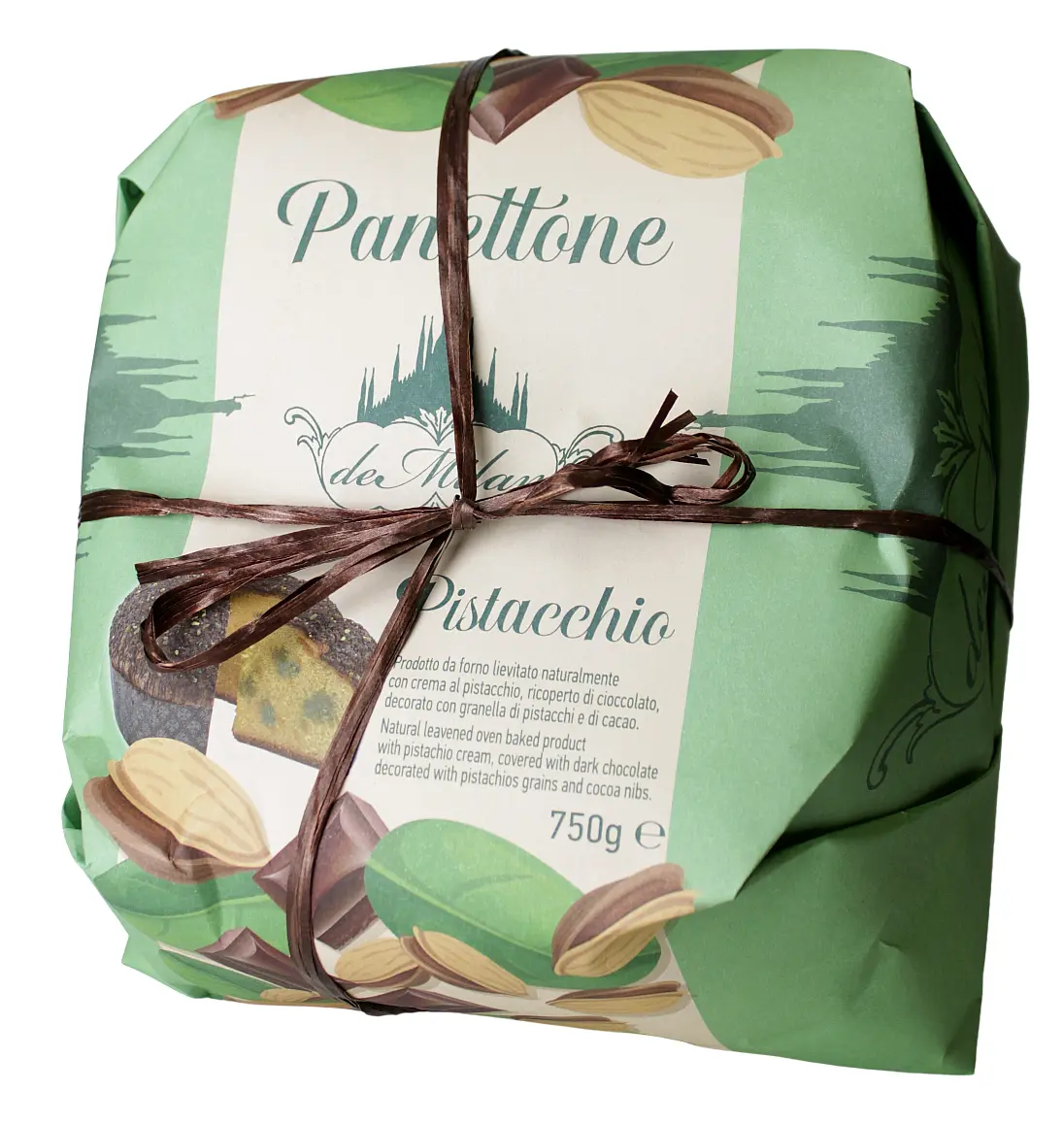 Lazzaroni - Chiostro di Saronno, Panettone Pistacchio 750 g, Süßwaren, 