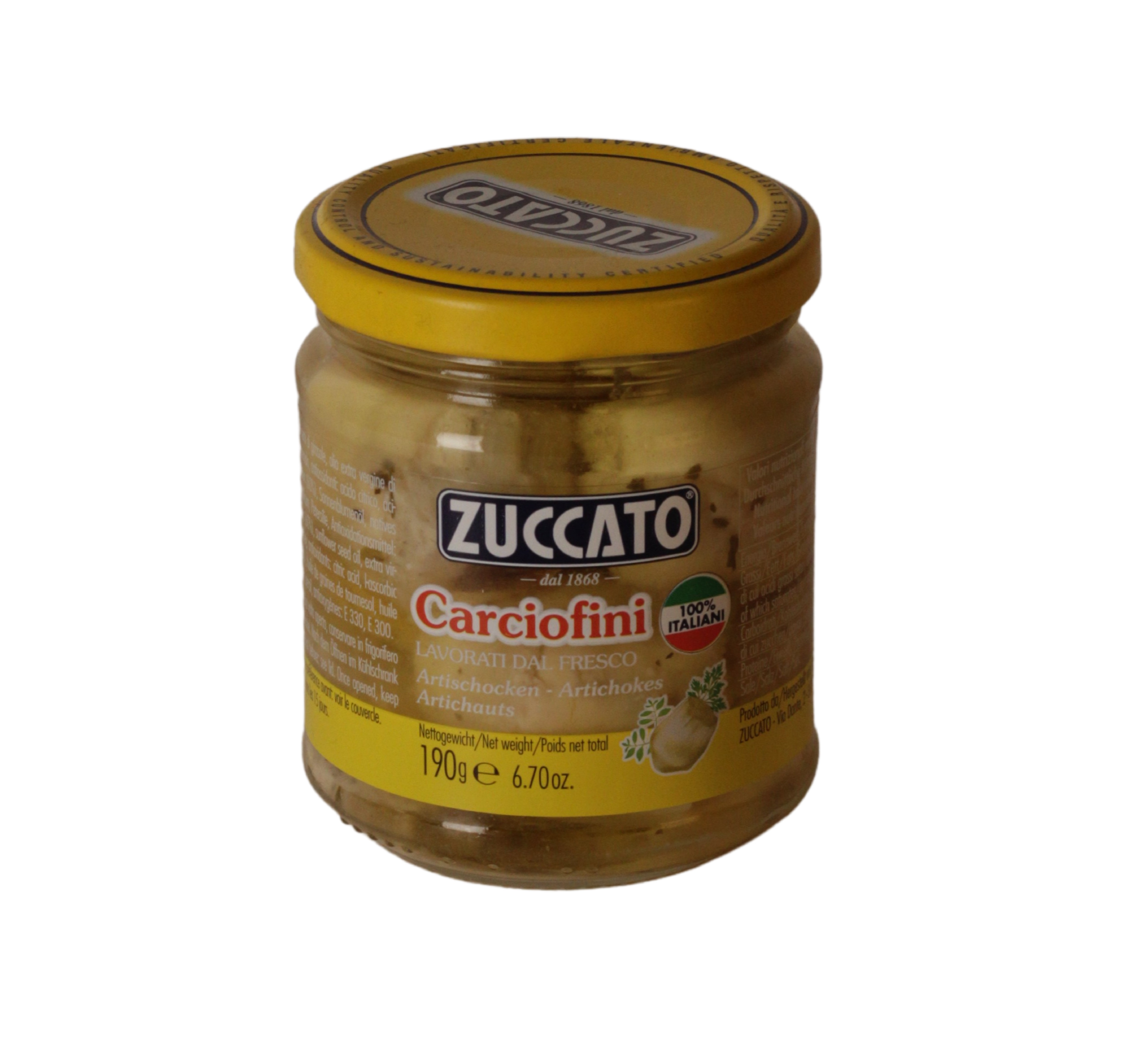 ZUCCATO, Carciofini 190 g, Antipasti, 0,19 kg